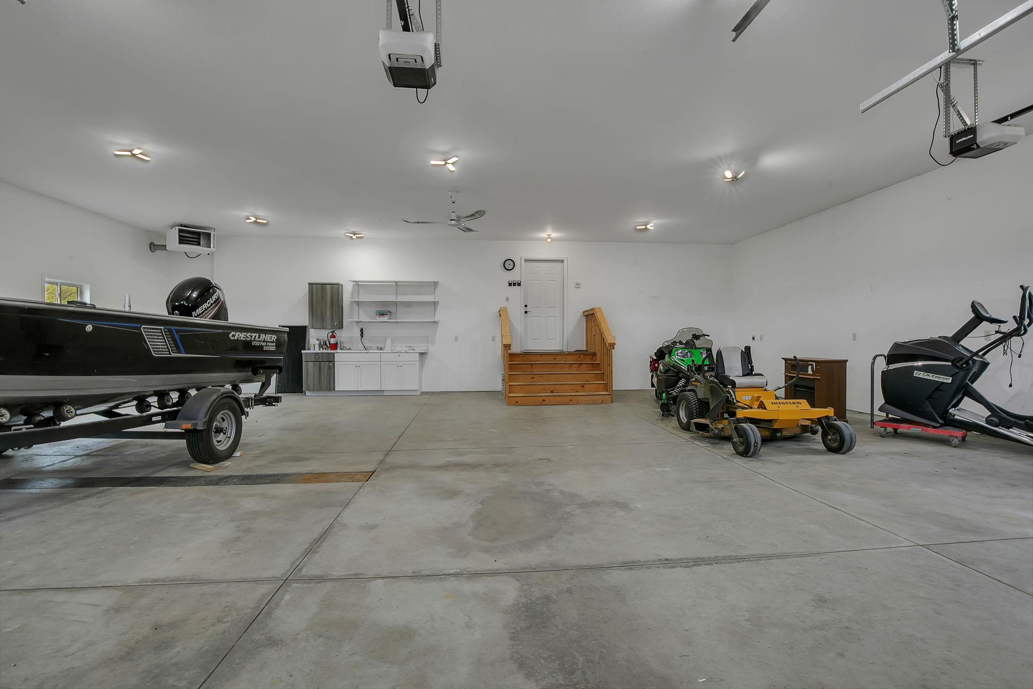 Oversized three car garage