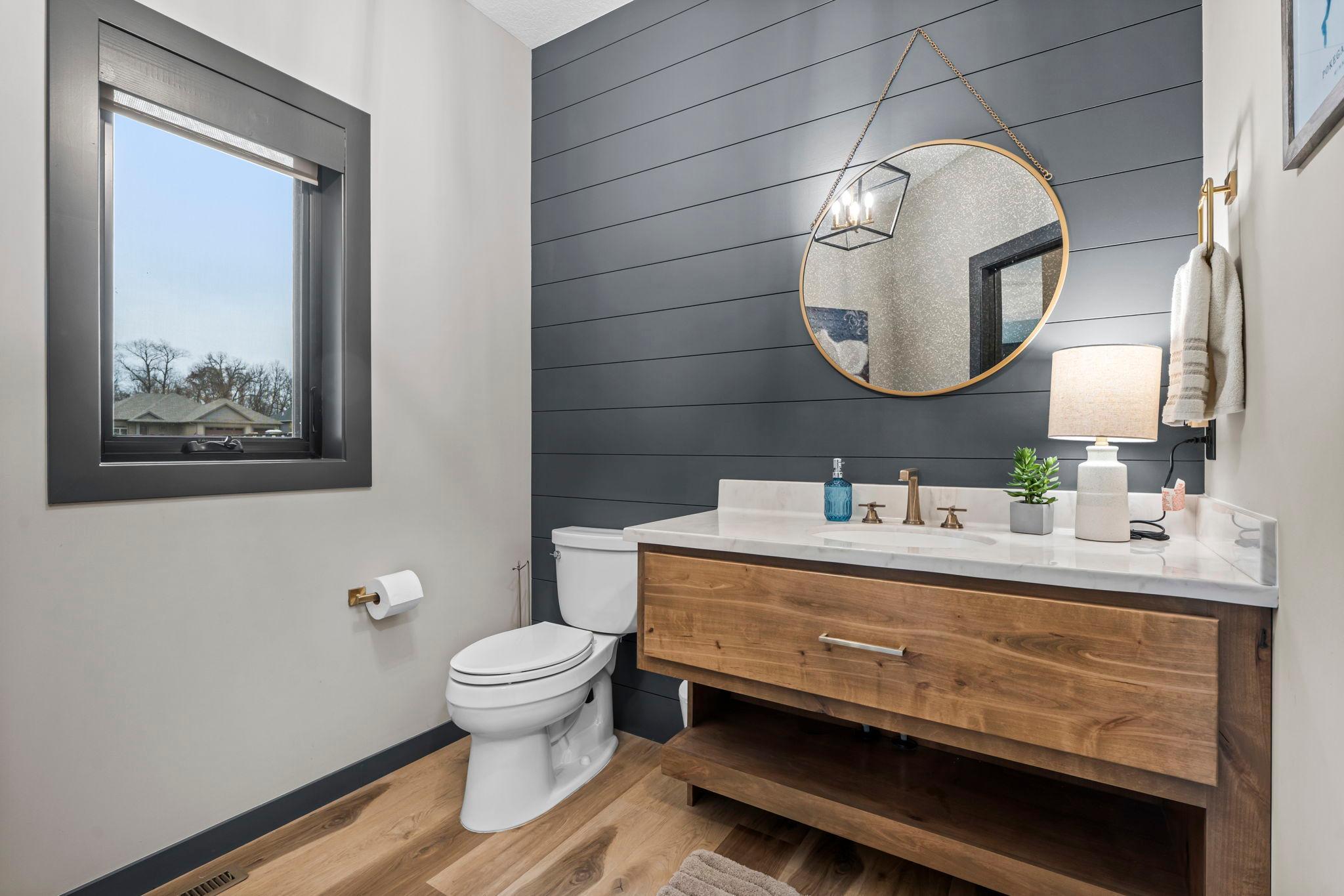 Main level powder room