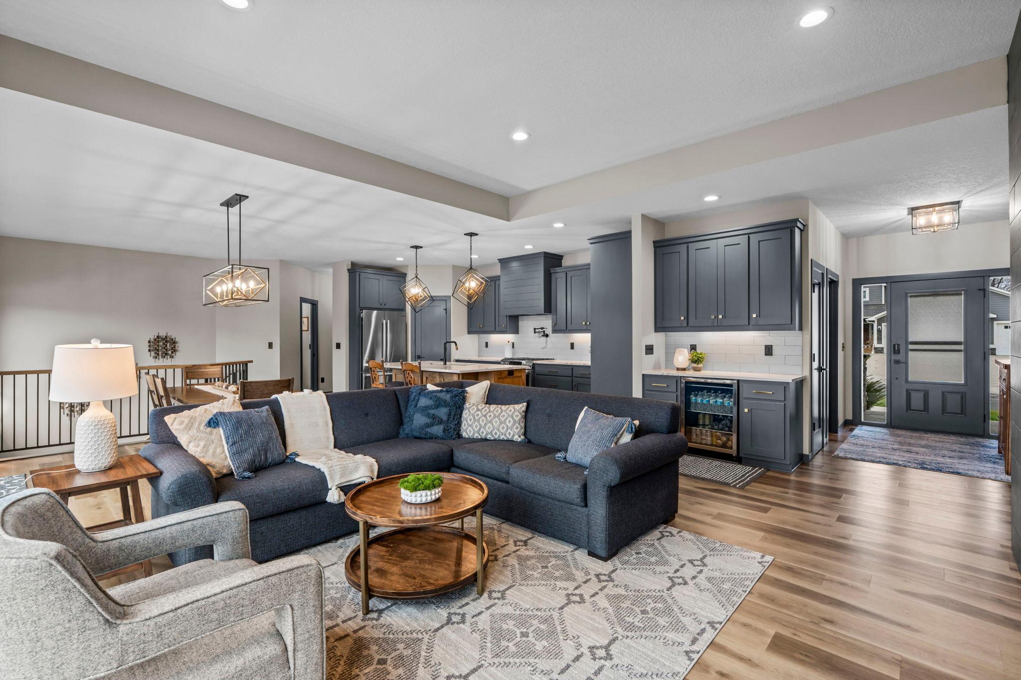 Open living & kitchen offers a great space to entertain