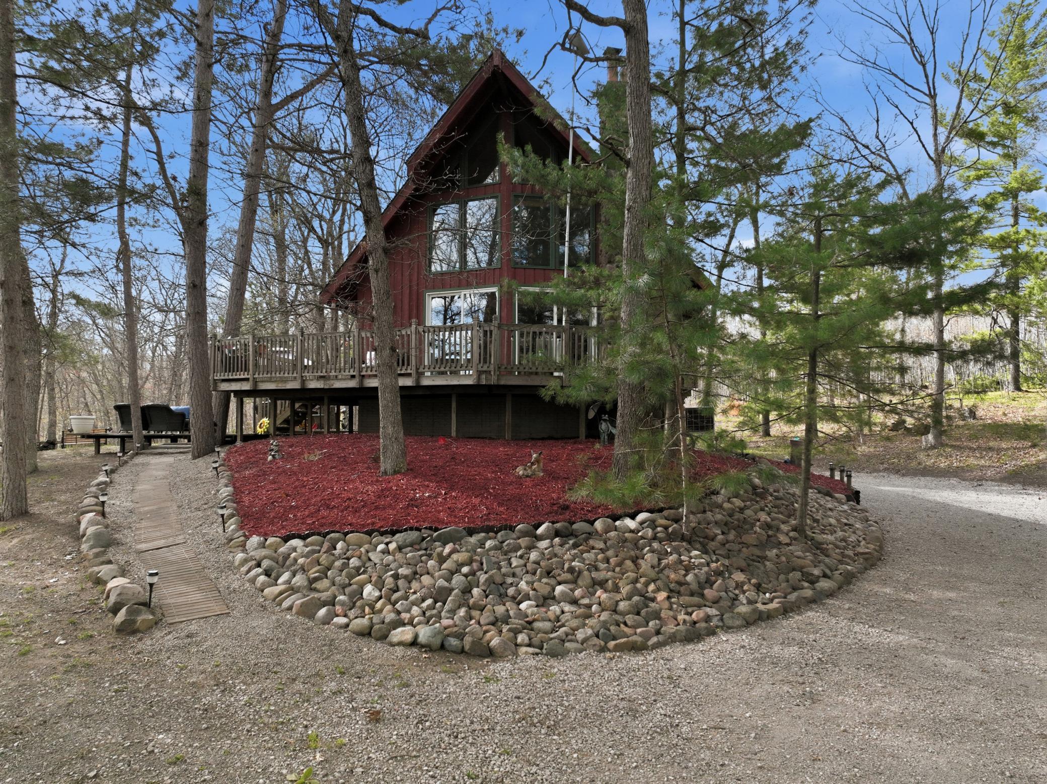 The landscaping has been refreshed