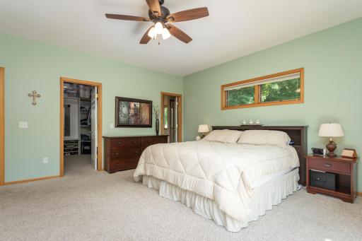 The primary bedroom offers plenty of room to relax and unwind and includes a large walk-in closet and private ensuite bath