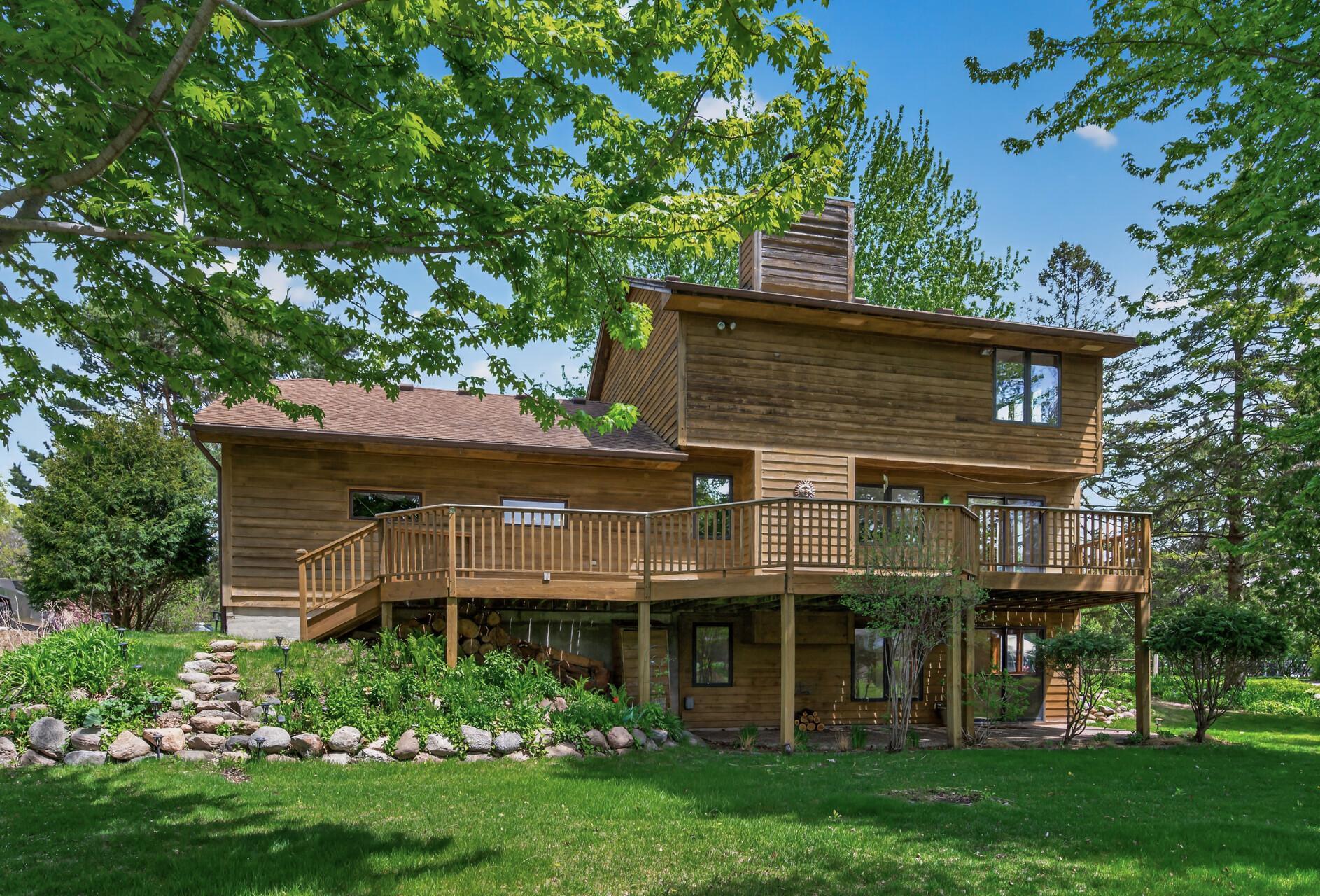 The oversized deck spans the entire back.