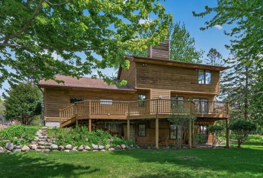 The oversized deck spans the entire back.