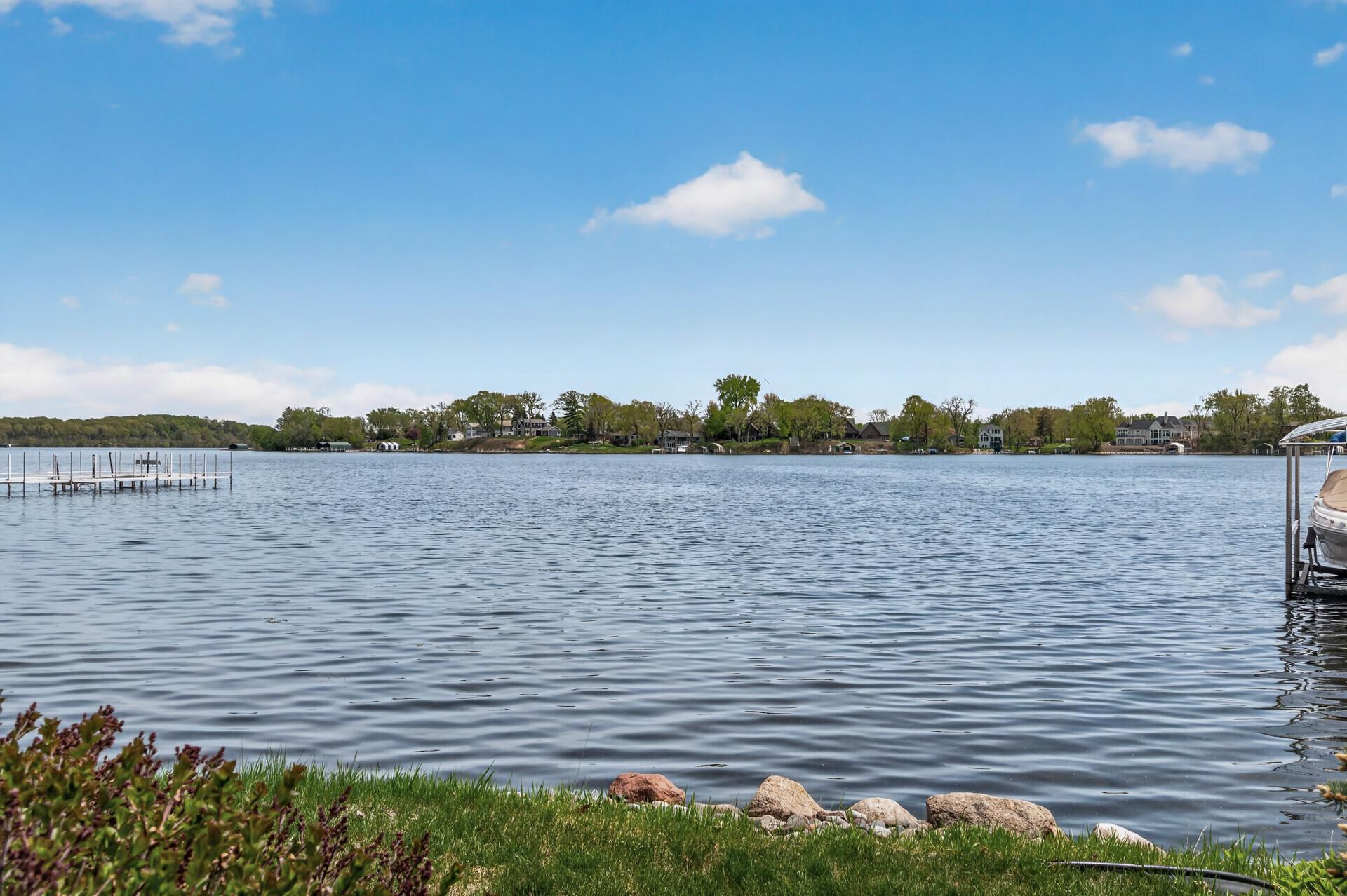 Channel opens to the main bay and miles of boating opportunities.