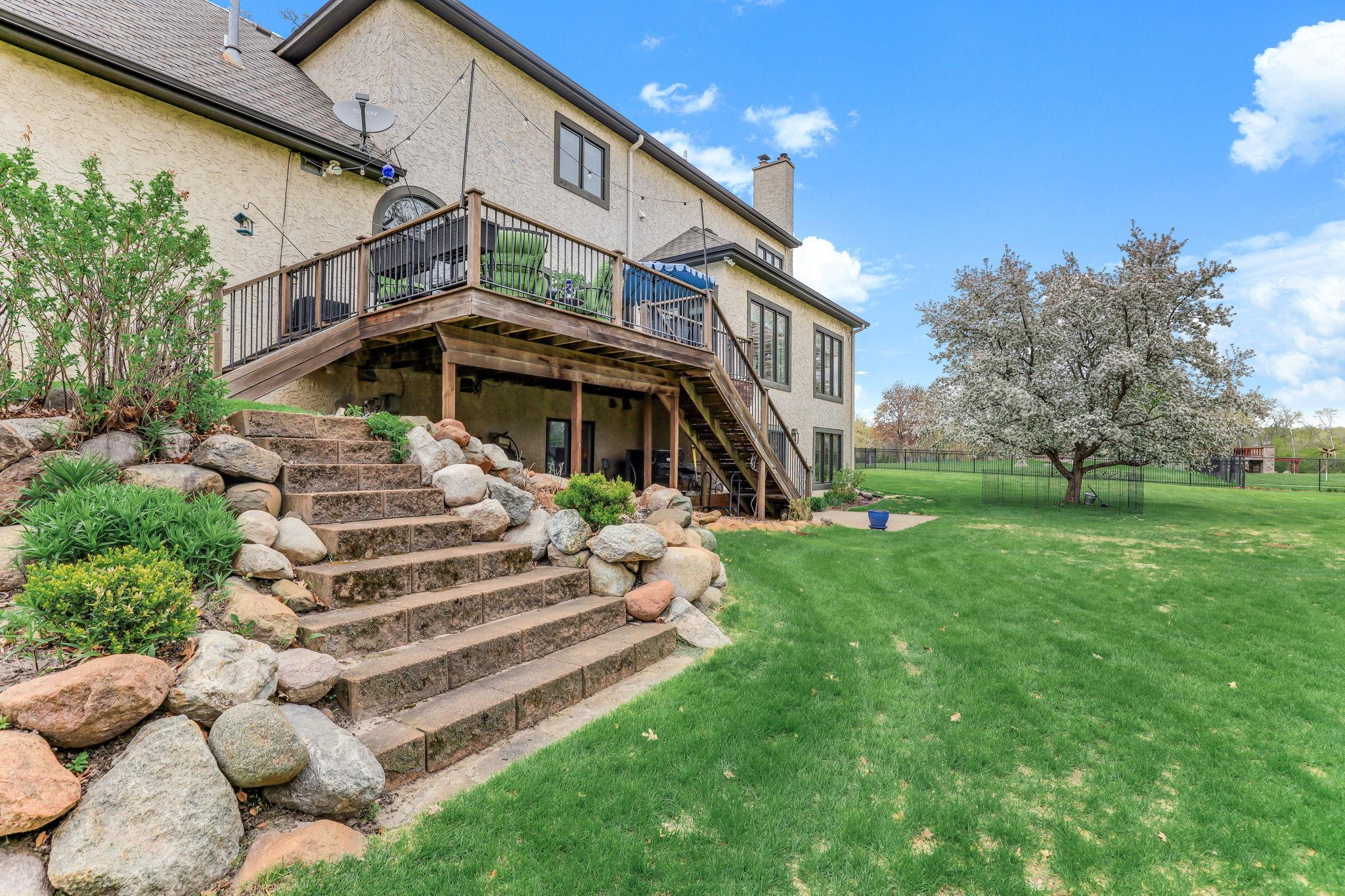 Beautifully framed outdoor environment that feels open, private, and impeccably maintained.