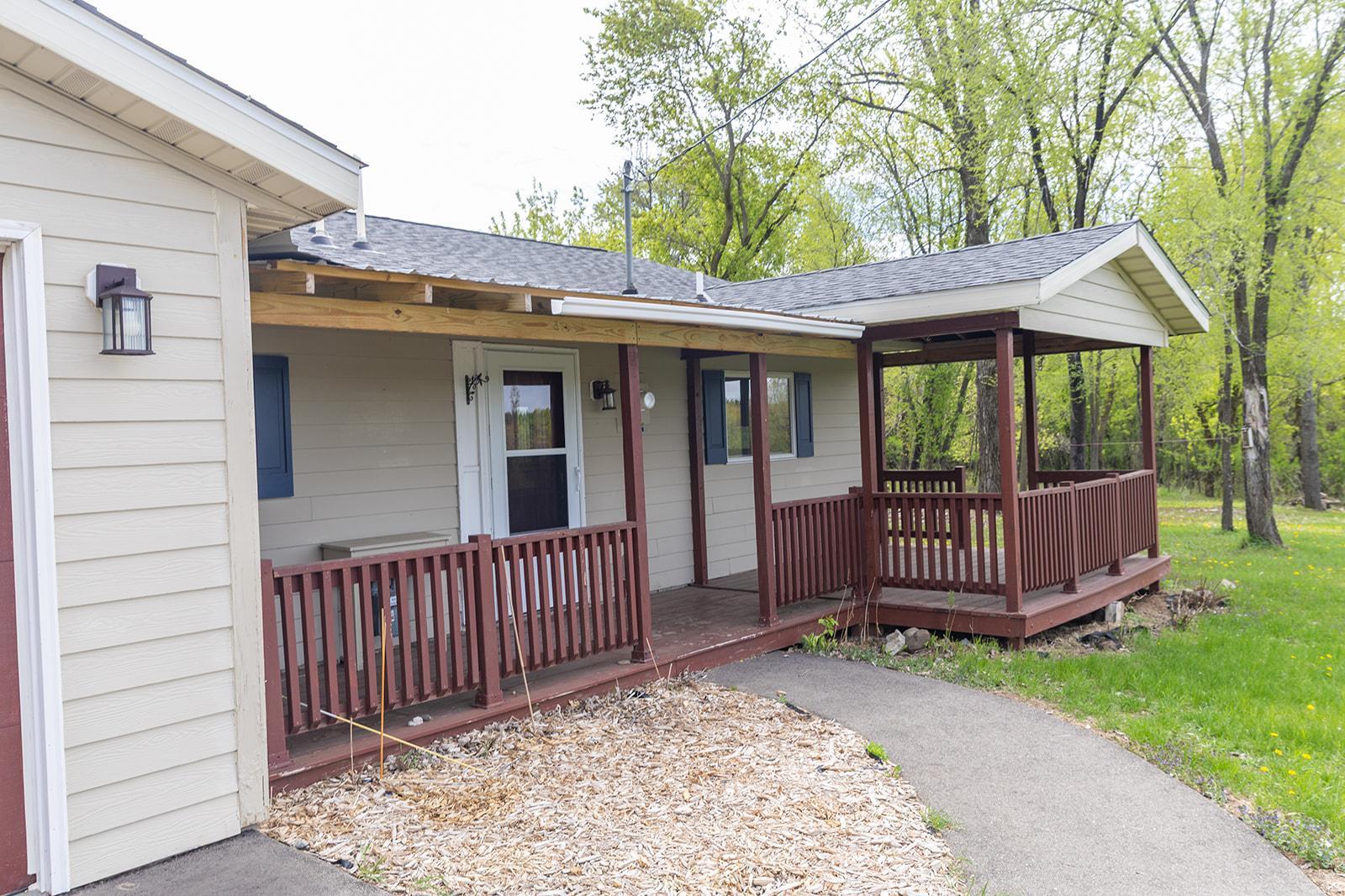 Porch is great space to take in nature views