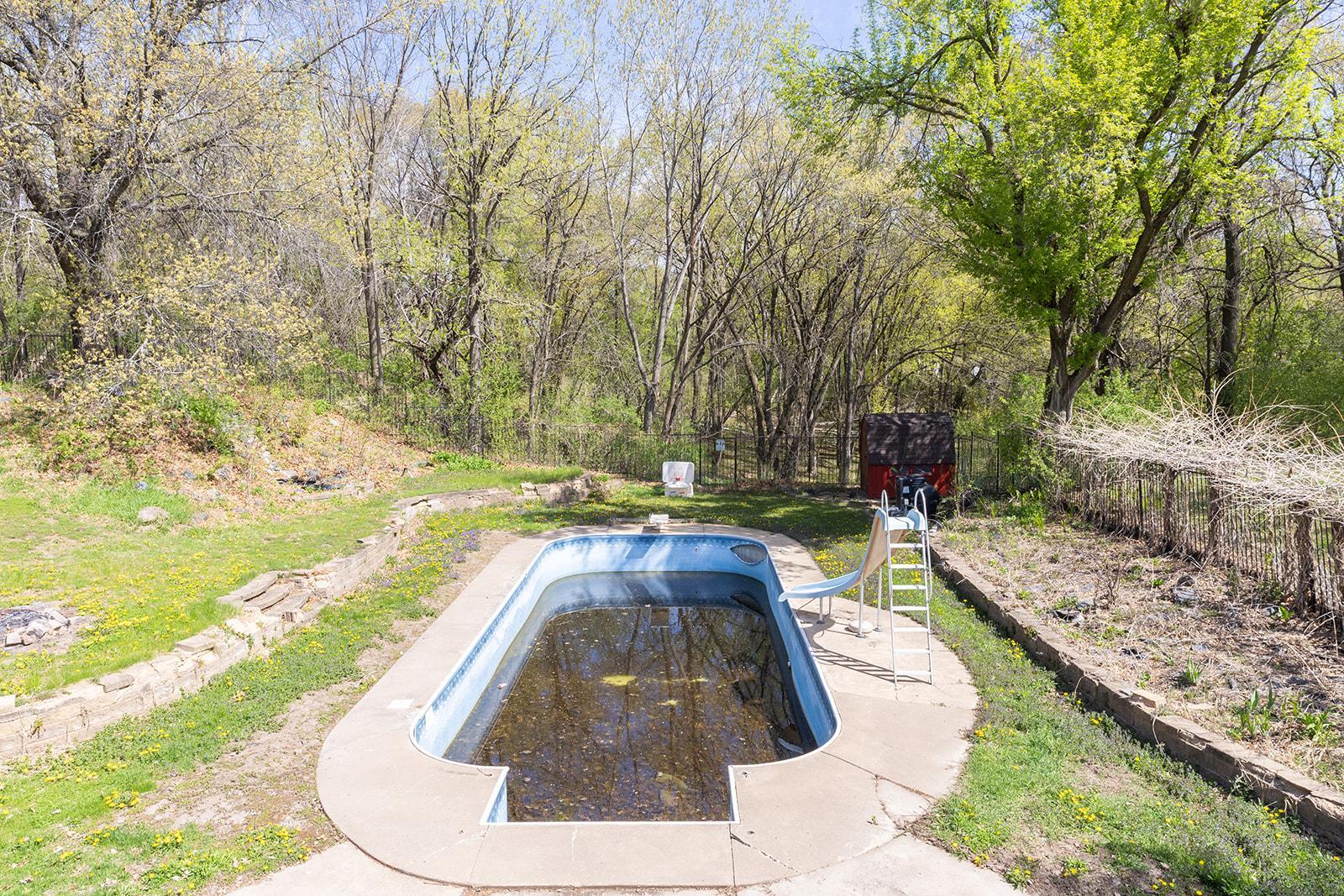 Inground pool needs some love, but it's ready to be revived.