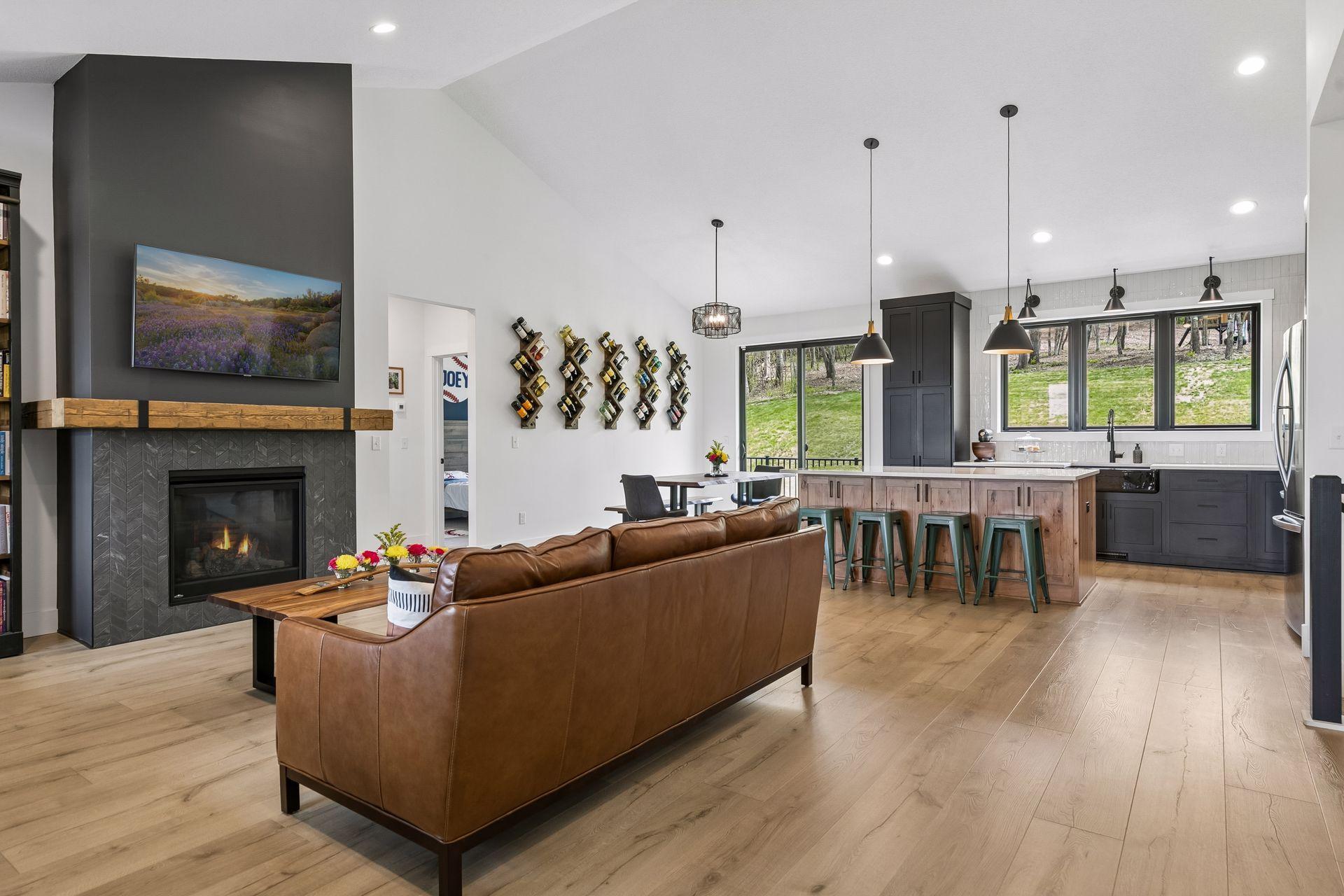 Open, inviting feeling in the main living area of the home