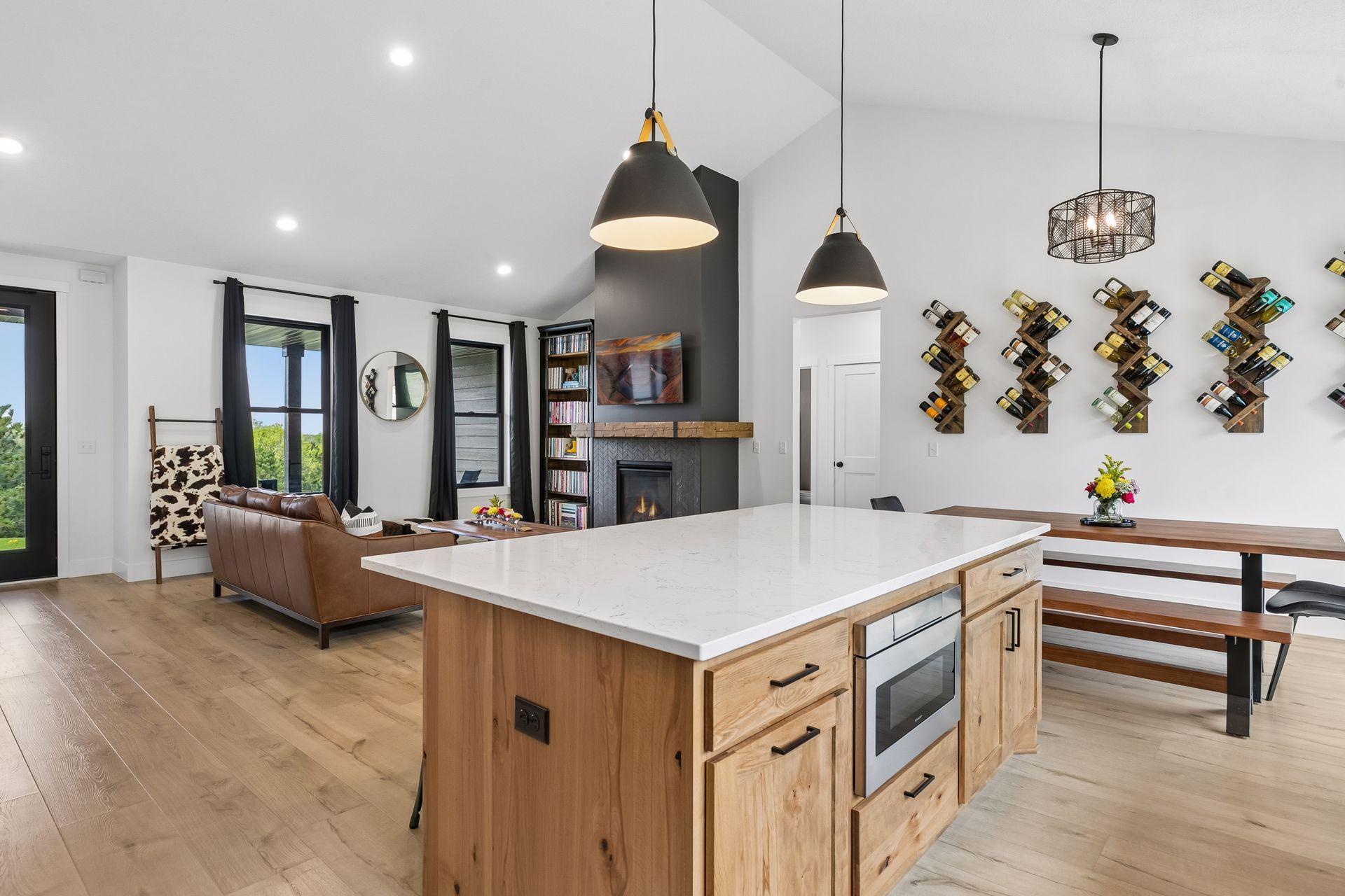 Handy to have your microwave conveniently situated in your island