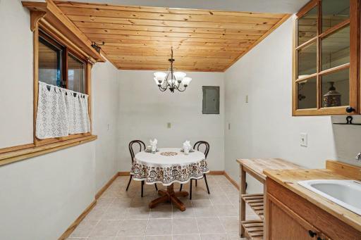 This room has been used as a 2nd kitchen. There is plumbing, wiring for electric stove, and cabinets on-site which can easily be brought back into this space. Or perhaps the room would serve you better as a 5th Bedroom?
