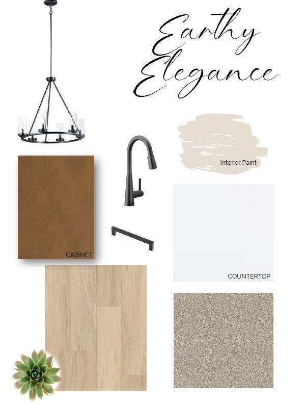 Curated collection of finishes in the home.