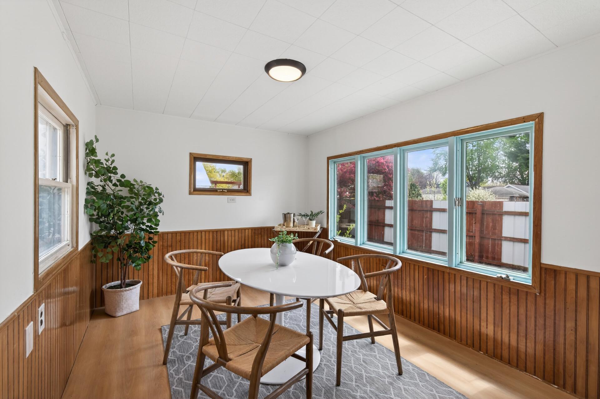 The south-facing windows receive tons of natural light