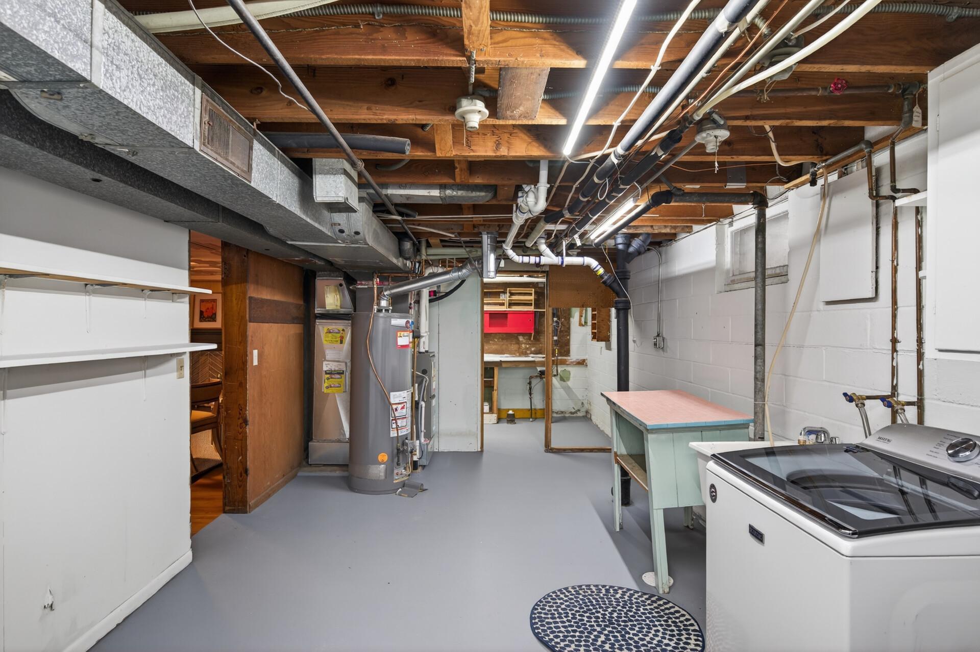 There is also a small workshop area