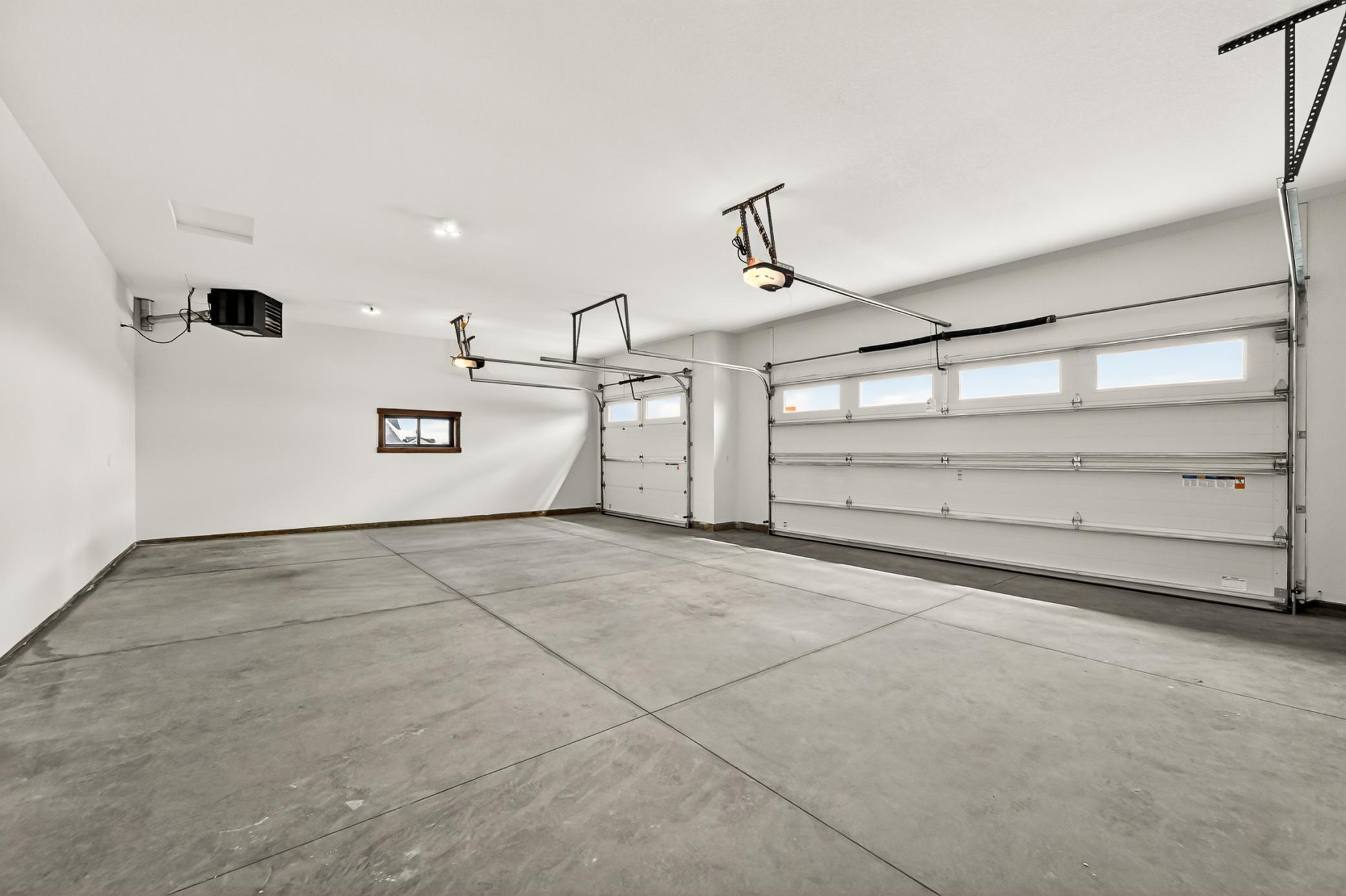finished & heated garage