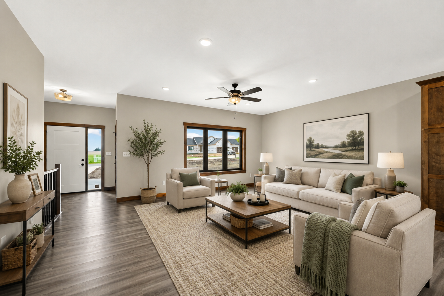 living room (virtually staged)