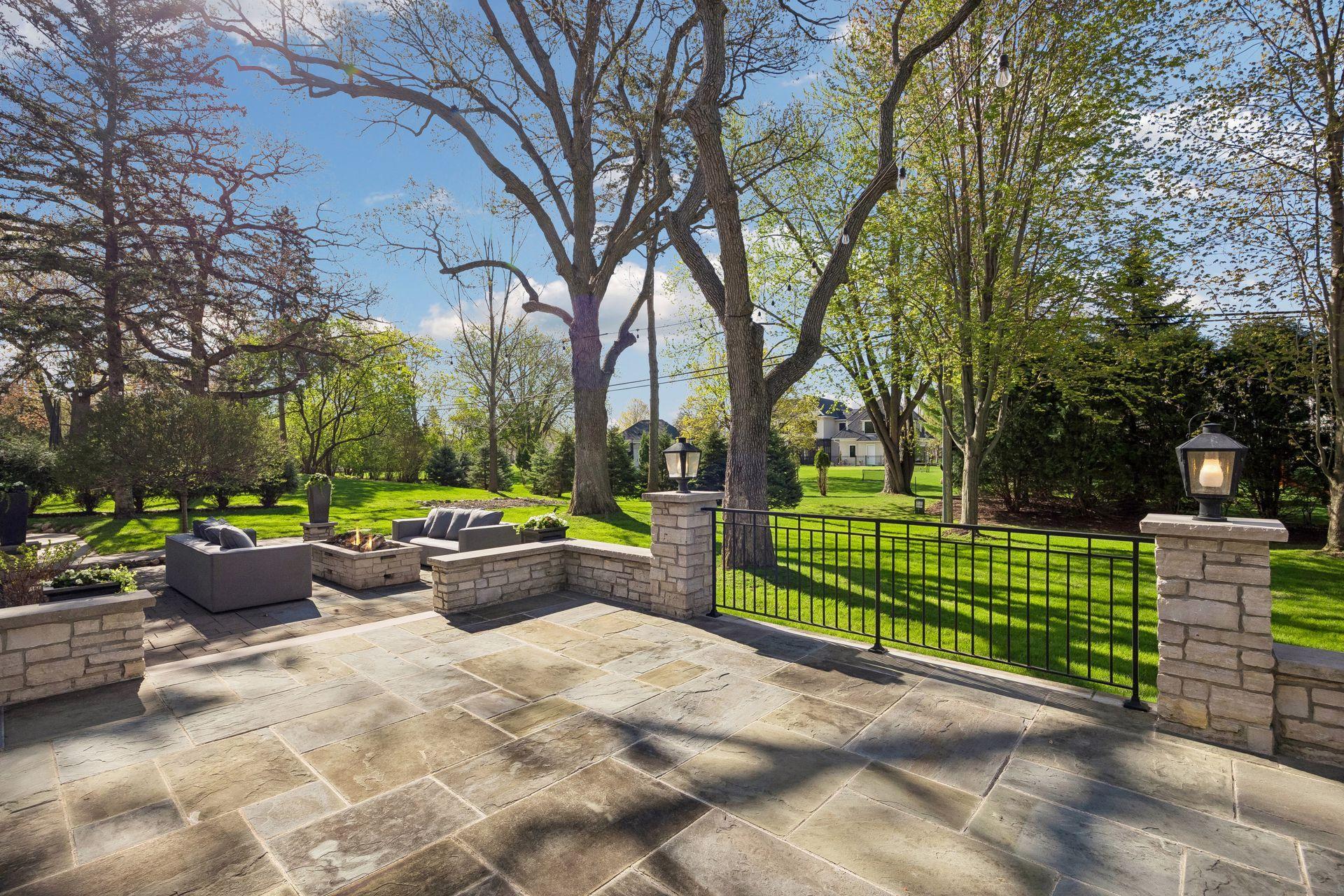 Stone Patio off the Living Room