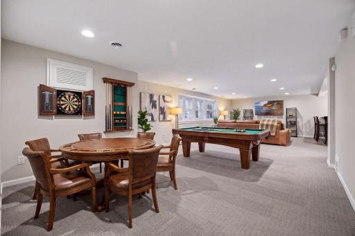 Lower Level Family and Game Room - Virtually Staged