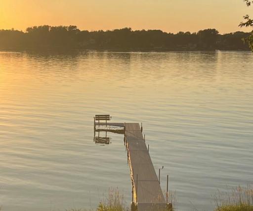 The dock is new and will stay with the home.