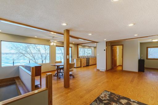 Another view of the main floor, standing near the staircase.