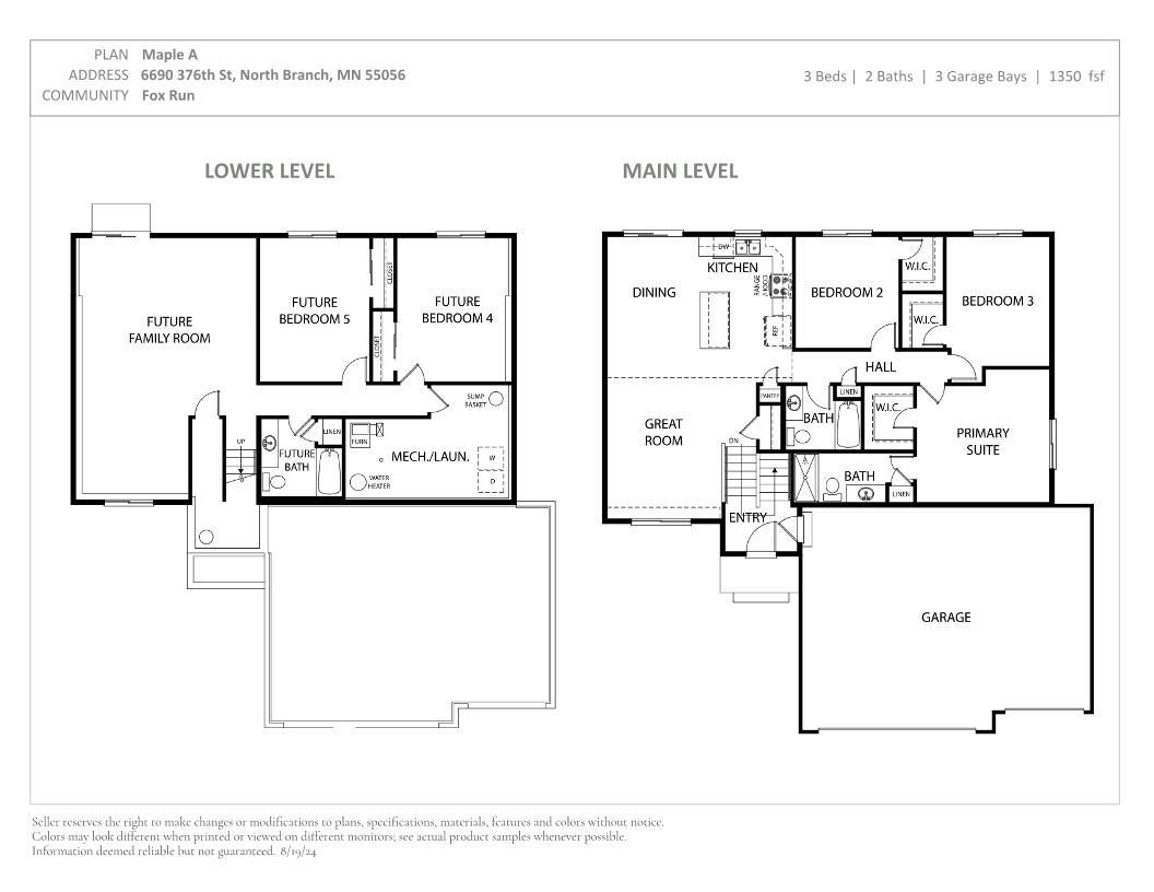 Floor Plan. Photos and renderings may not depict actual plan, materials, & finishes may vary. All measurements are approximate.