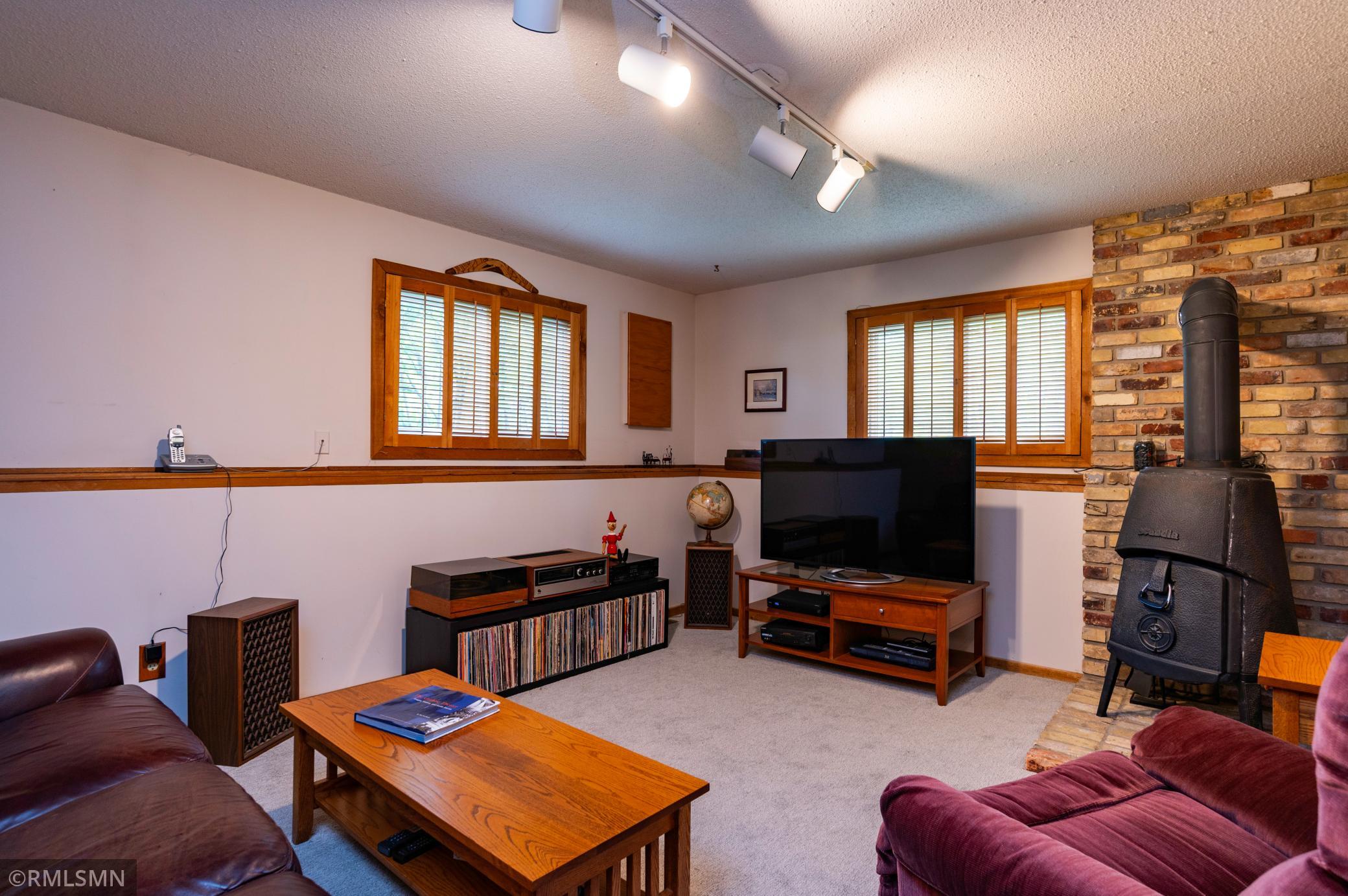 Warm and tucked away family room/den.