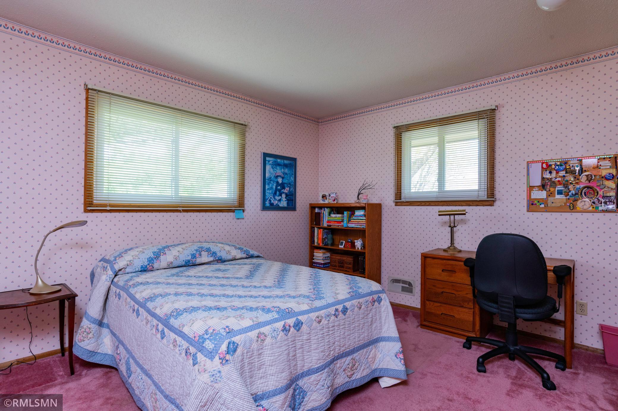 Second bedroom - uppermost level, northeast corner.