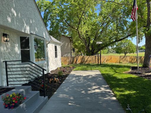 Brand new concrete patio for grilling, relaxing, or outdoor dining