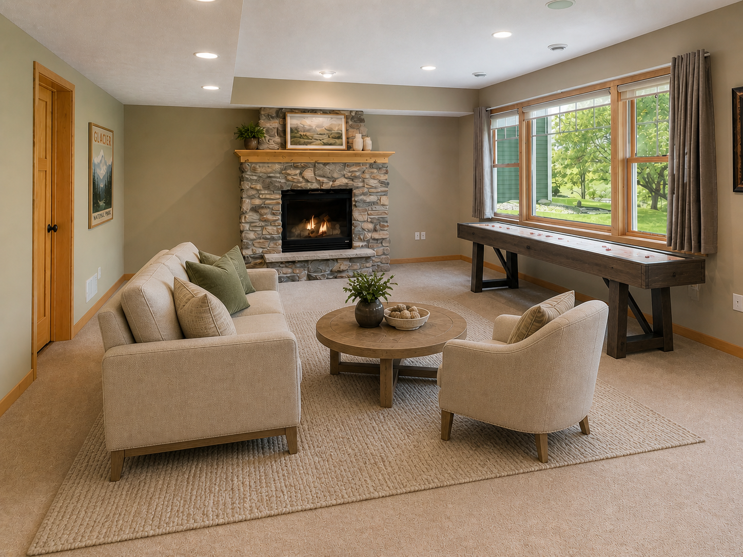 Walkout lower level is bright with full wall of windows, perfect entertaining space! *virtually staged