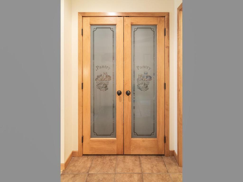 Double door pantry for all the goodies and small appliances.