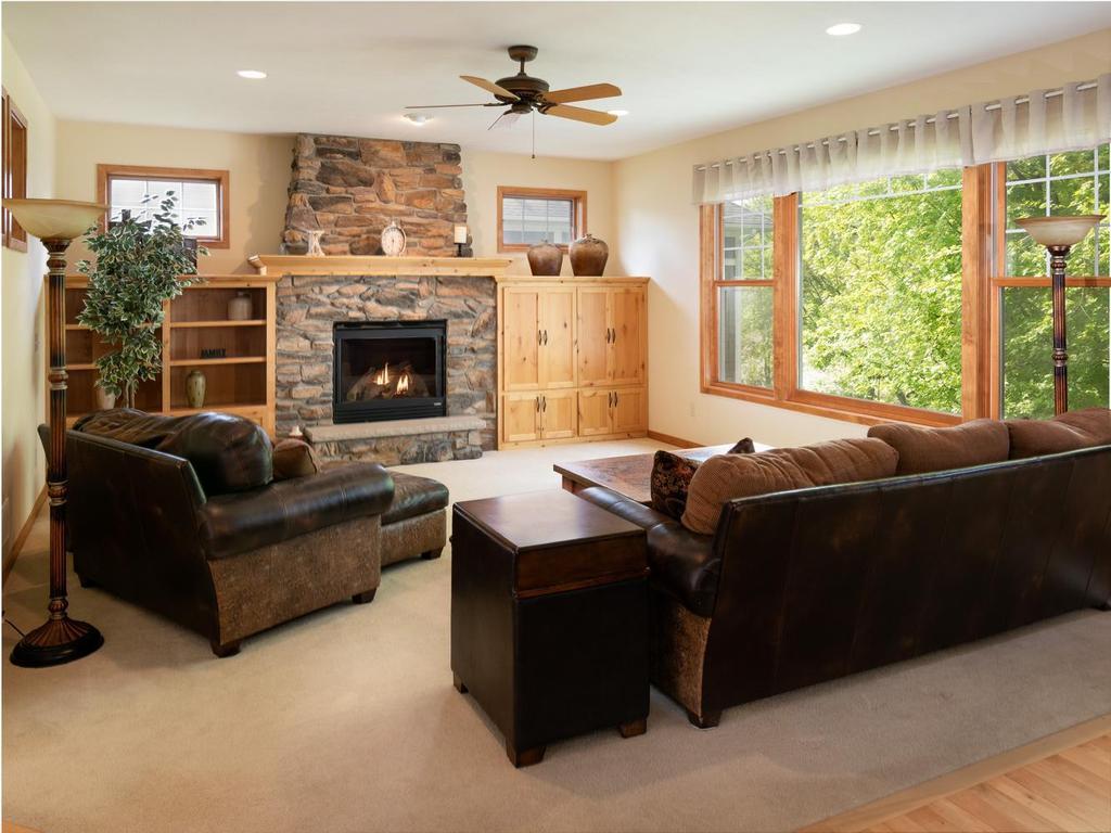 Full wall of windows brings in all the natural sunlight!