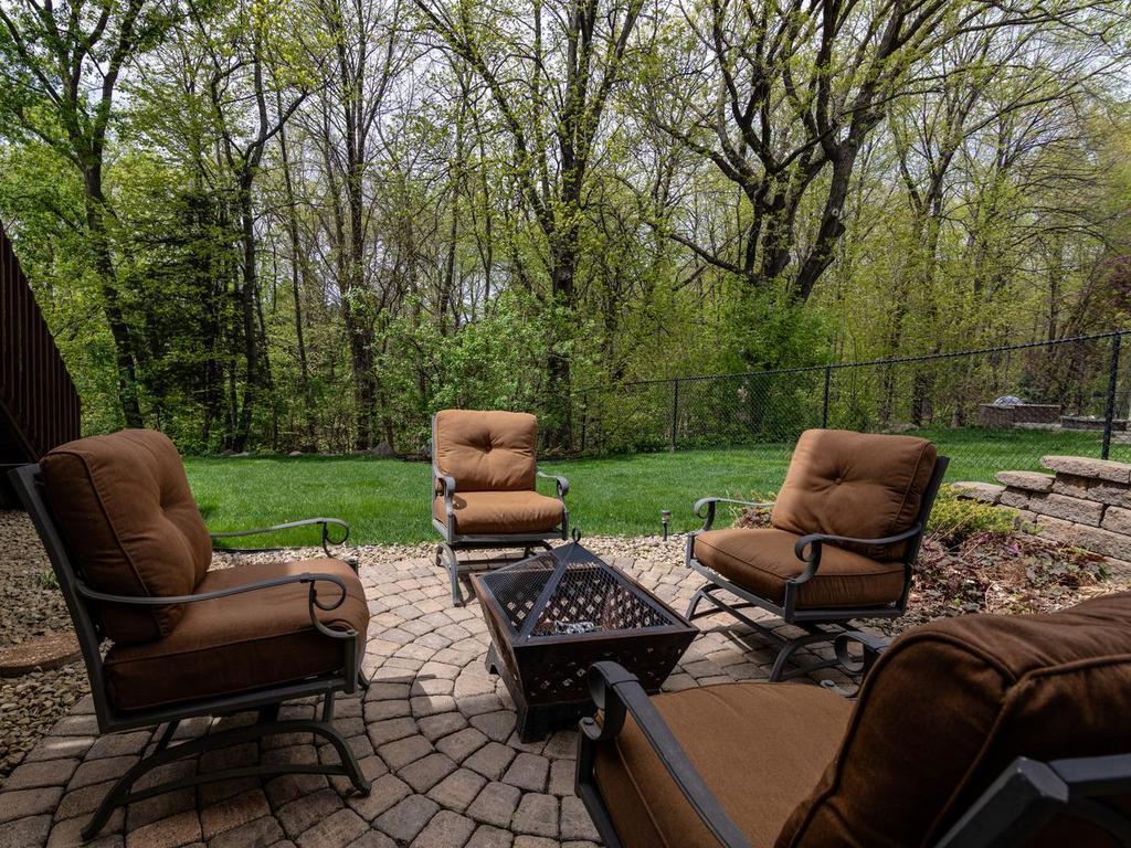 Enjoy peaceful summer evenings by a fire.