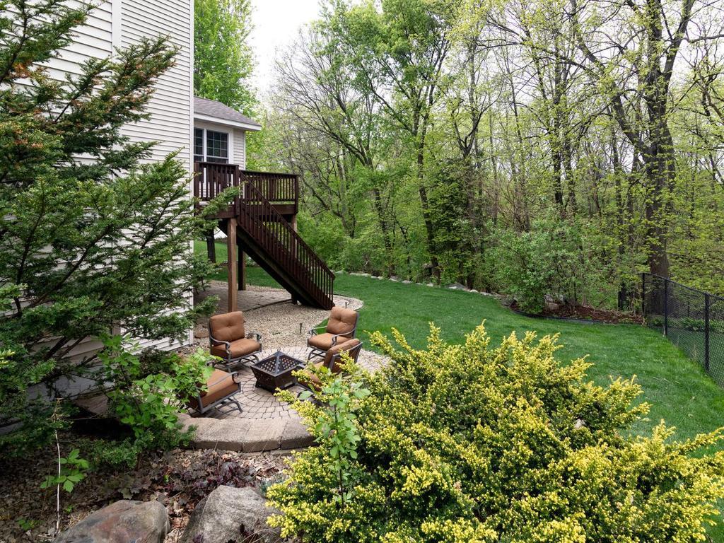 2 paver patios provide great spaces for outdoor entertaining.