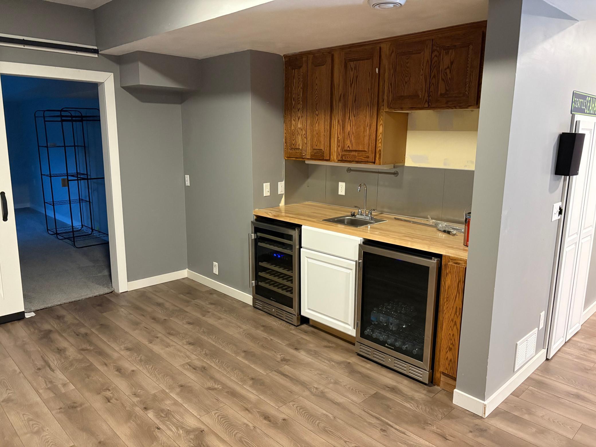 Lower level kitchenette