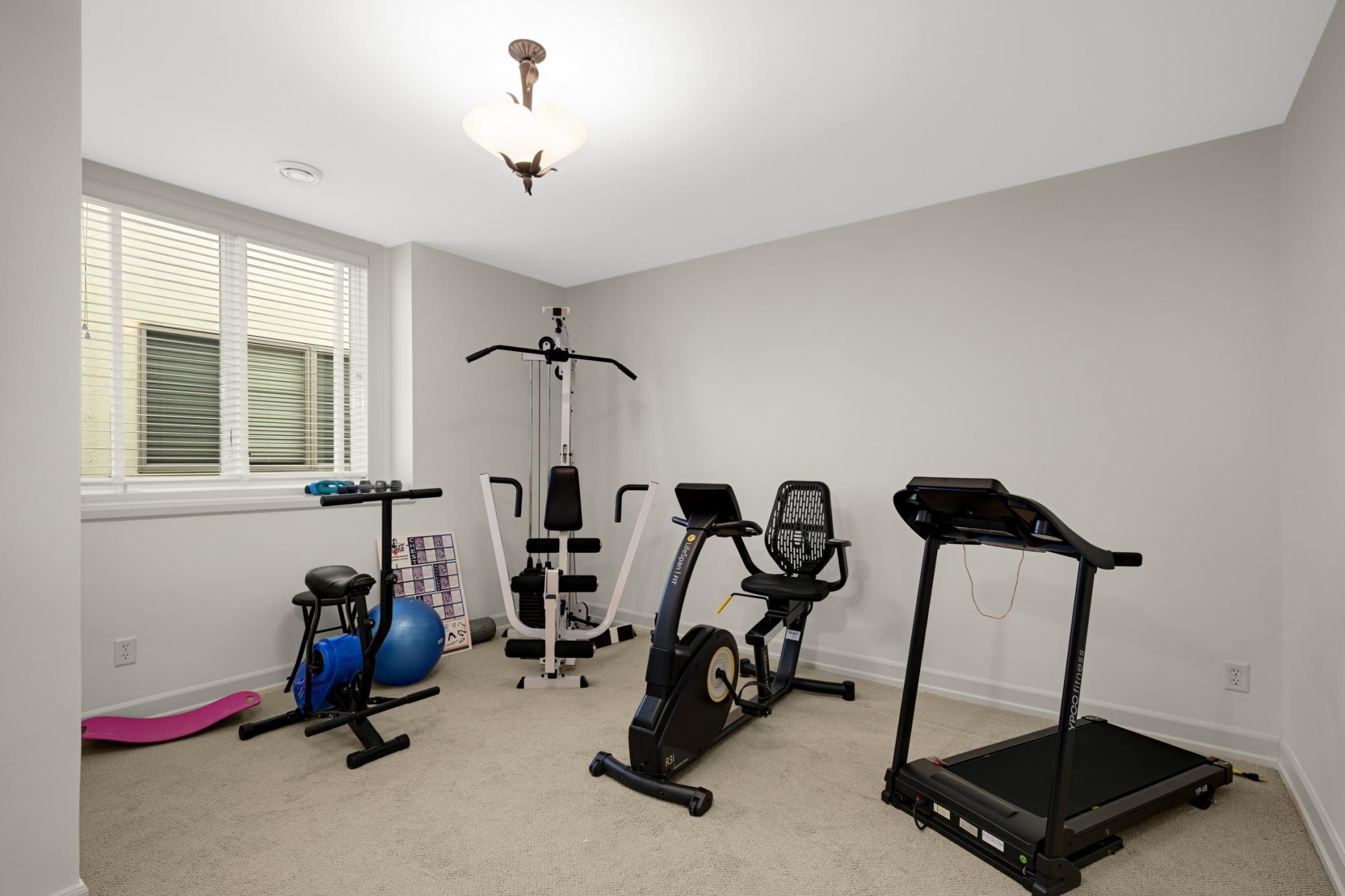 The 2nd Bedroom/ flex space can double as an exercise room