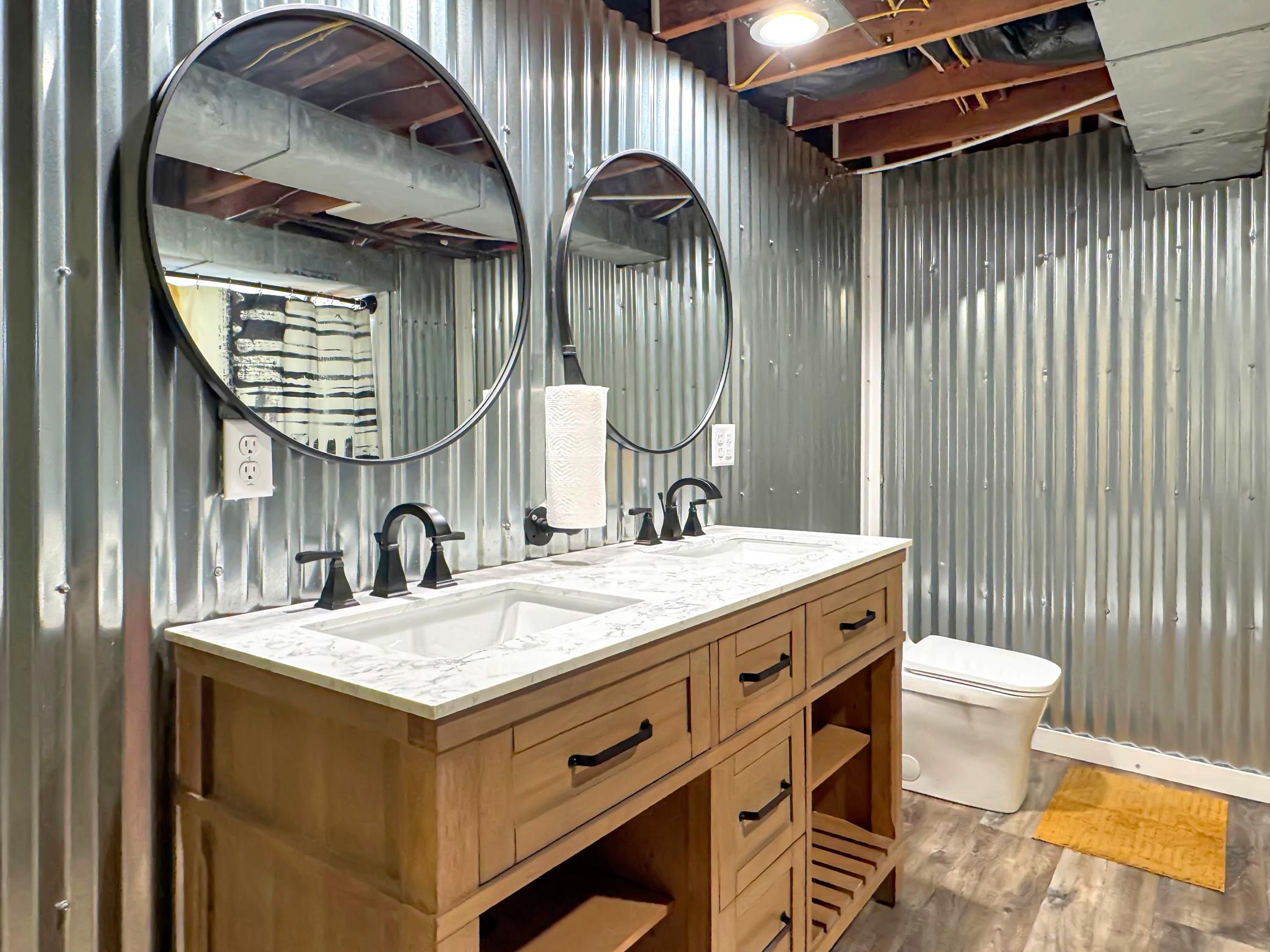 His & Hers Sink - Basement Bathroom