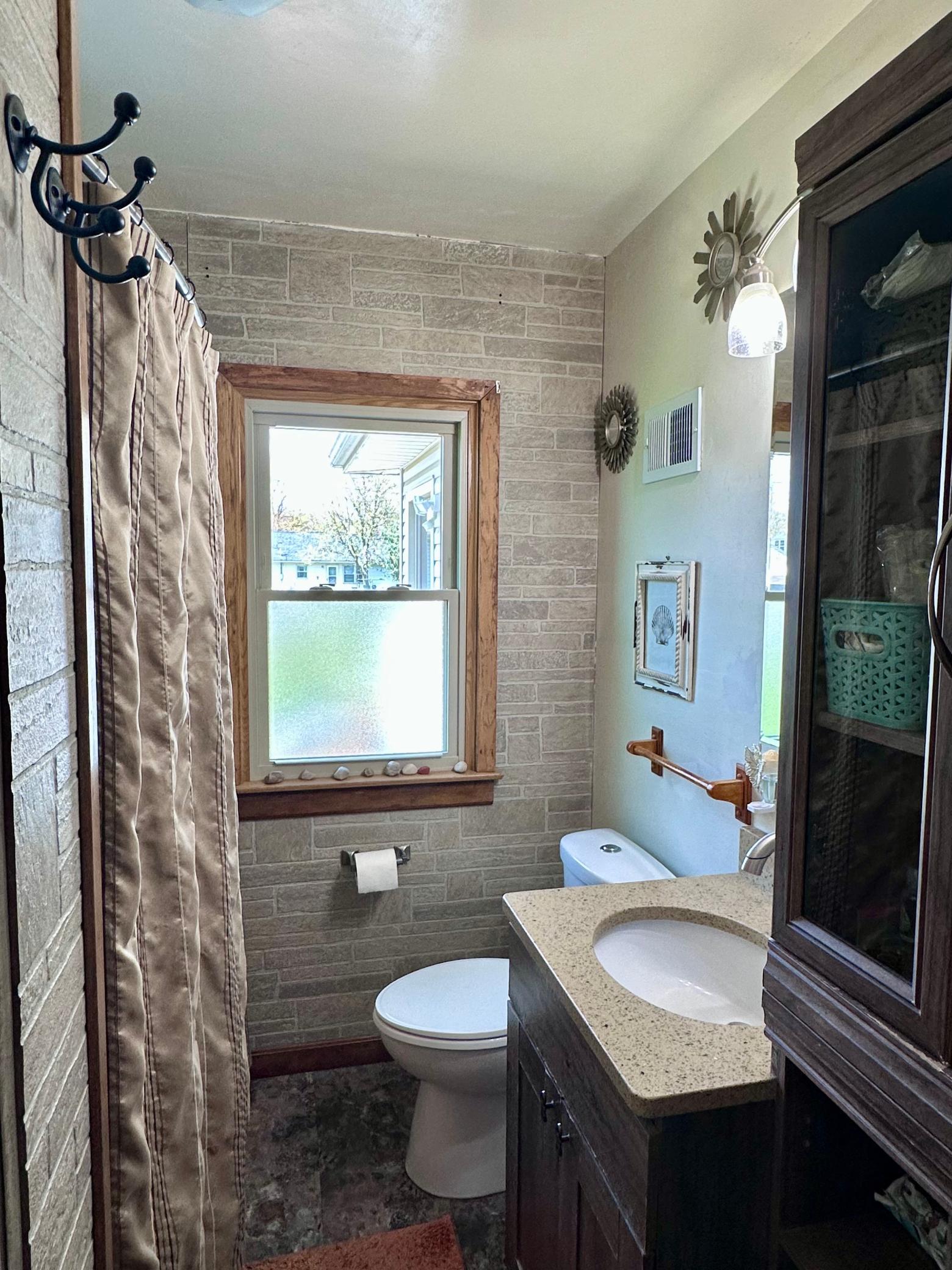 Main floor full bathroom was gutted & remodeled in 2018.