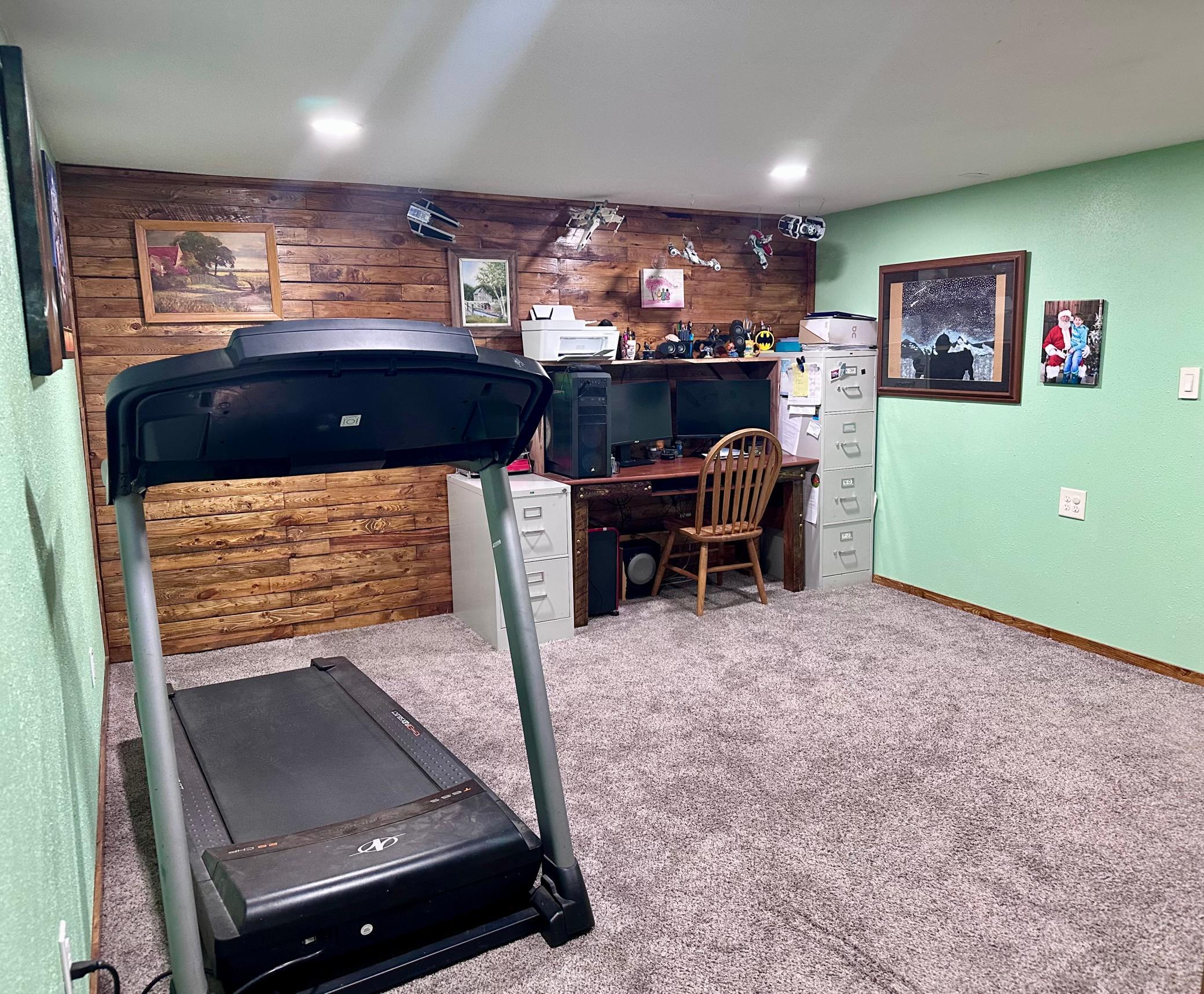 Lower-level family room...
