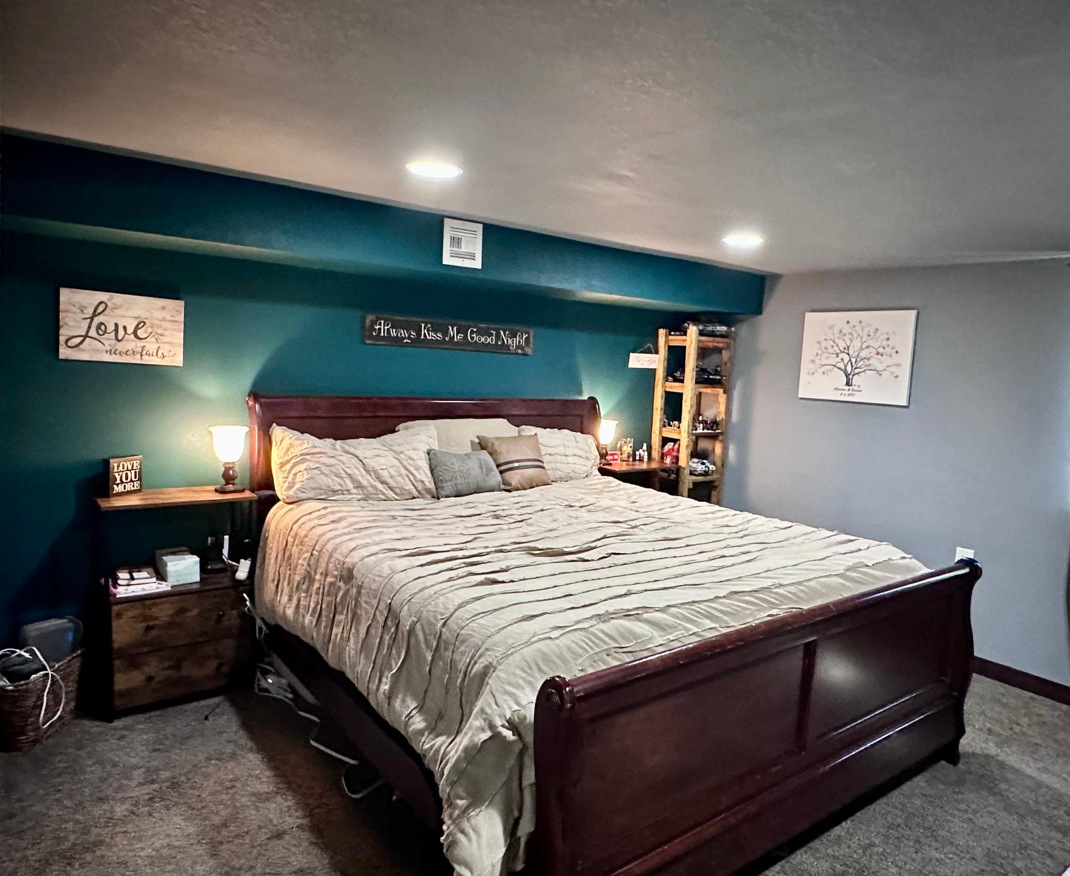 Owners Suite offers enough space for a King-size bed.