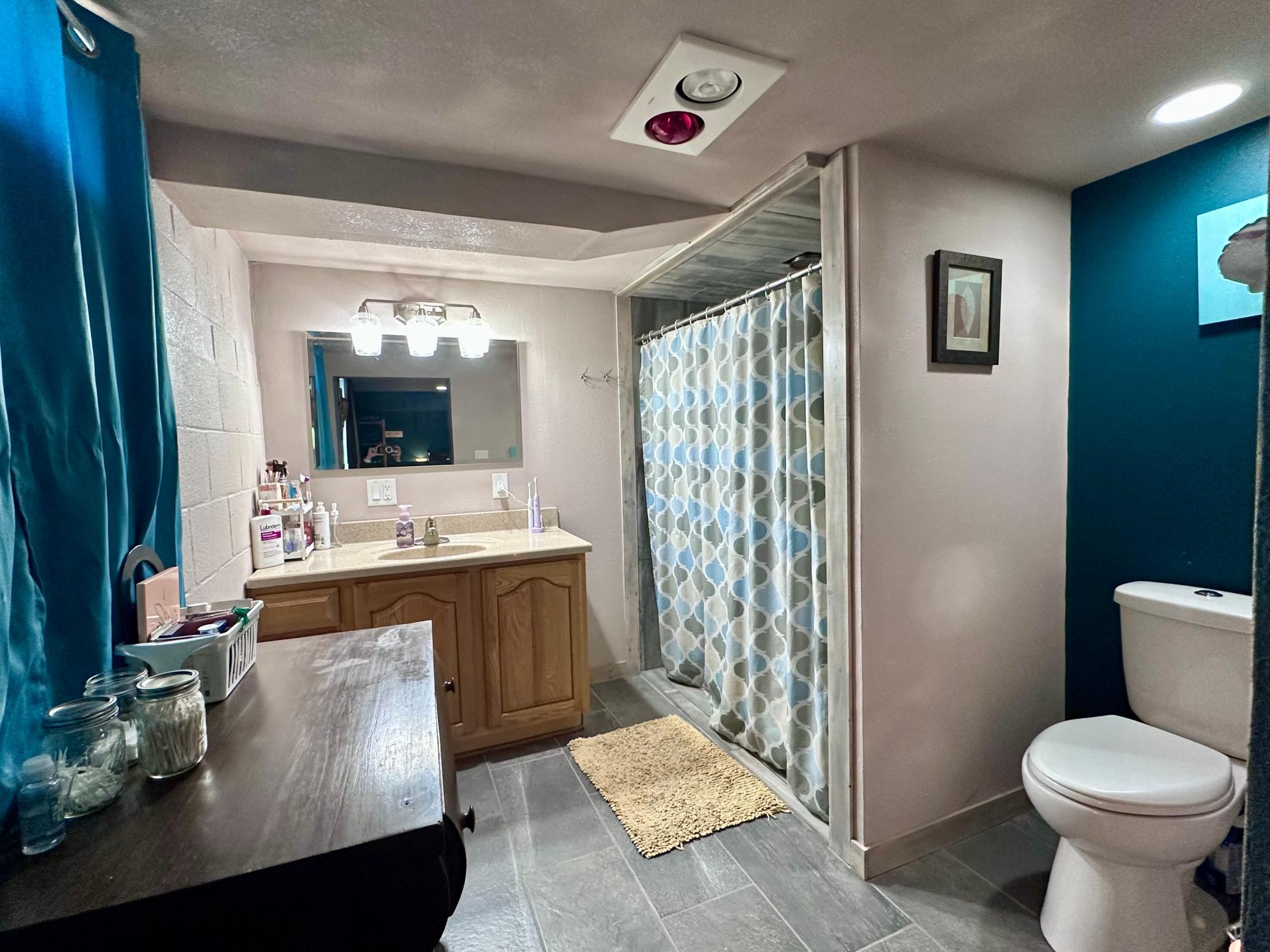 Behind barn door #2 is the ensuite bathroom...