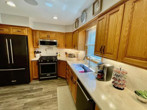 Lots of counter space and a subway tile back splash