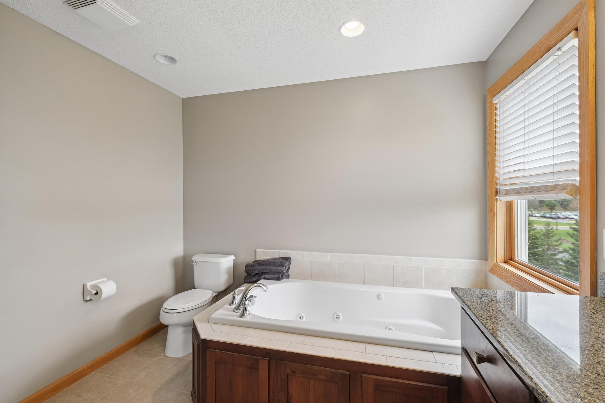 Primary bath with jetted tub