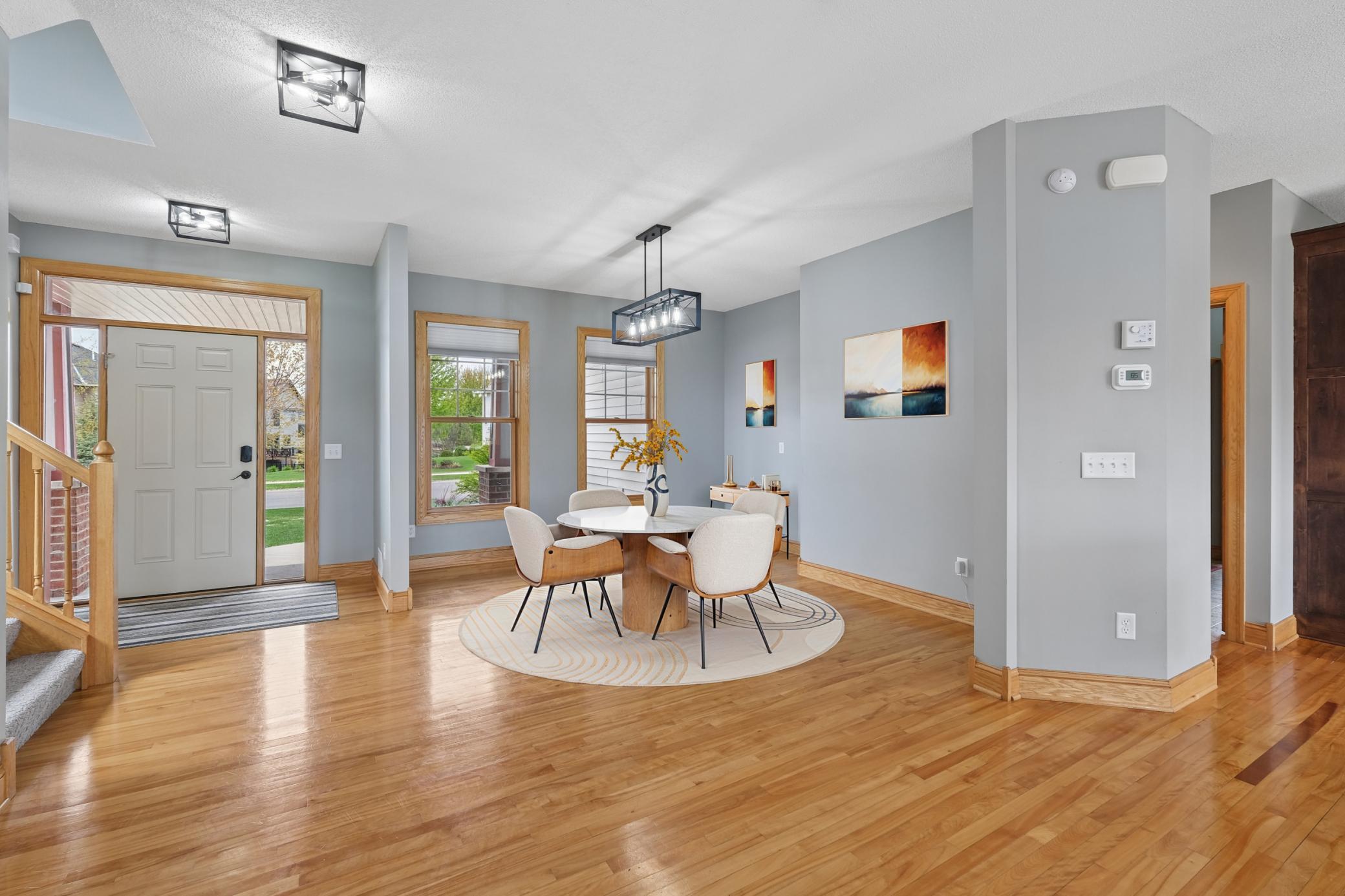 Gleaming hardwood floors