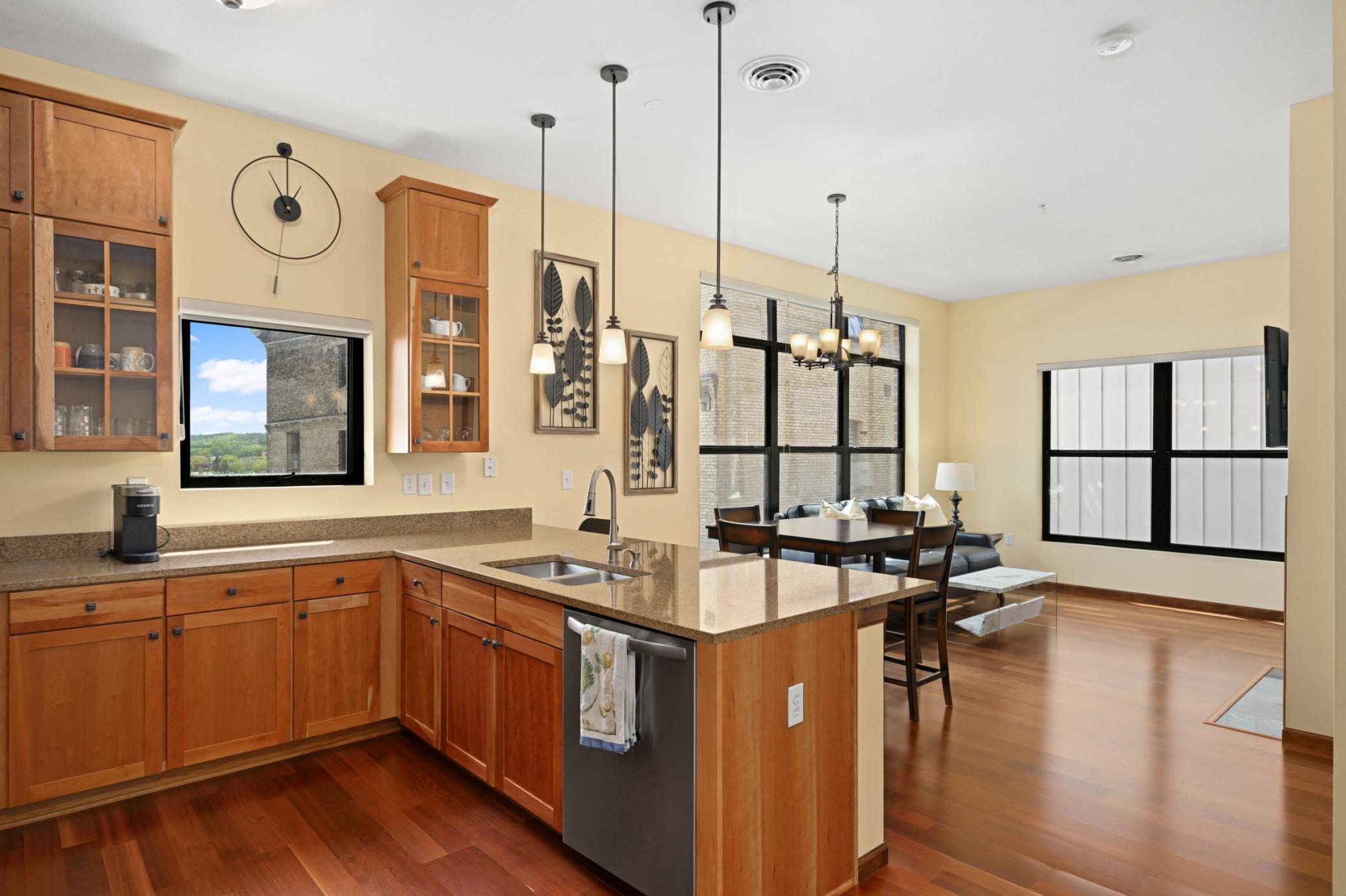 Kitchen to dining area