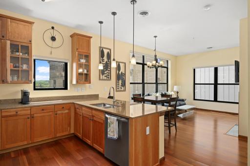 Kitchen to dining area