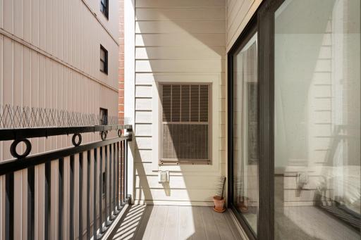 Balcony off living room / bedroom
