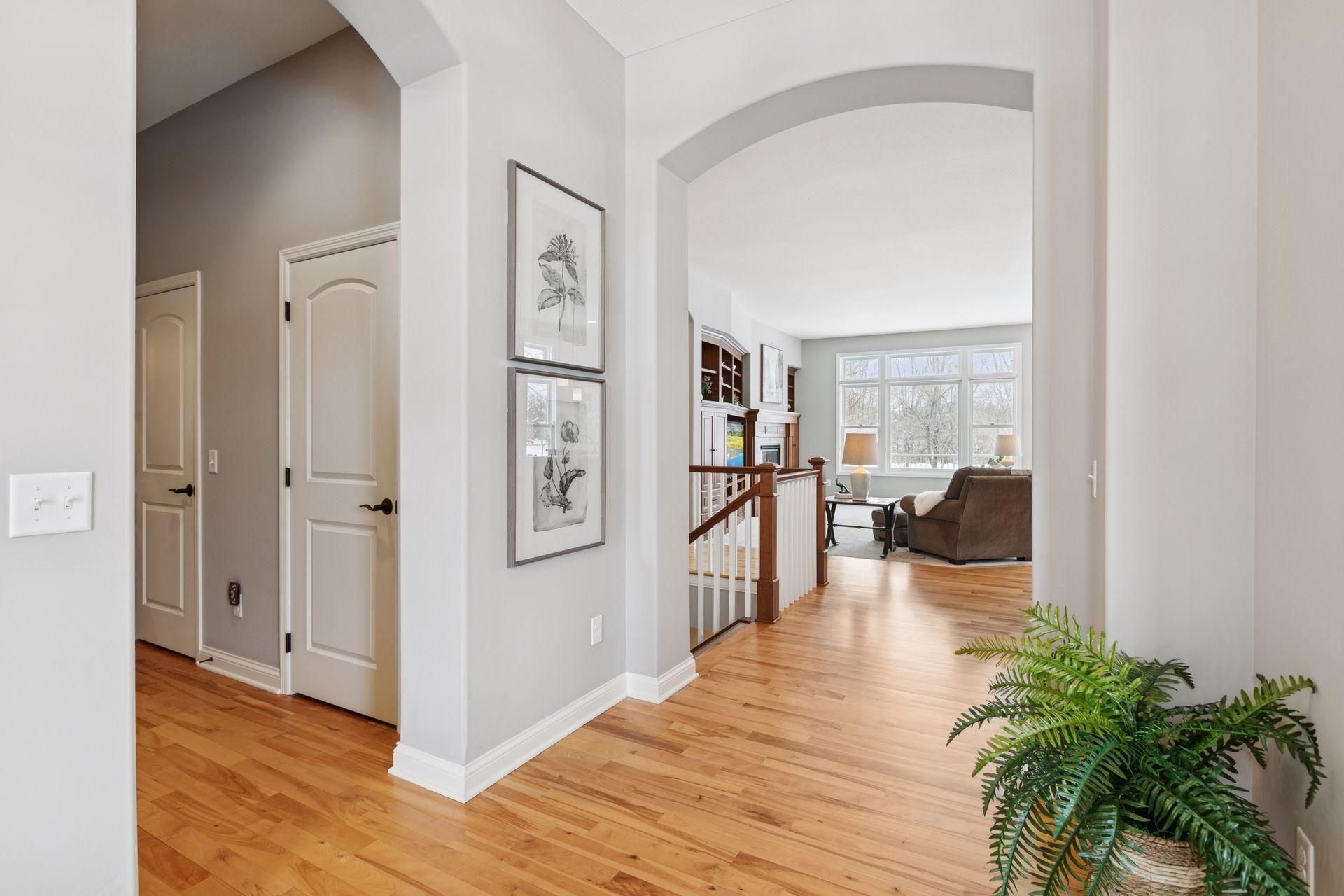 Spacious foyer leads to the mudroom area and 2 closets for storage