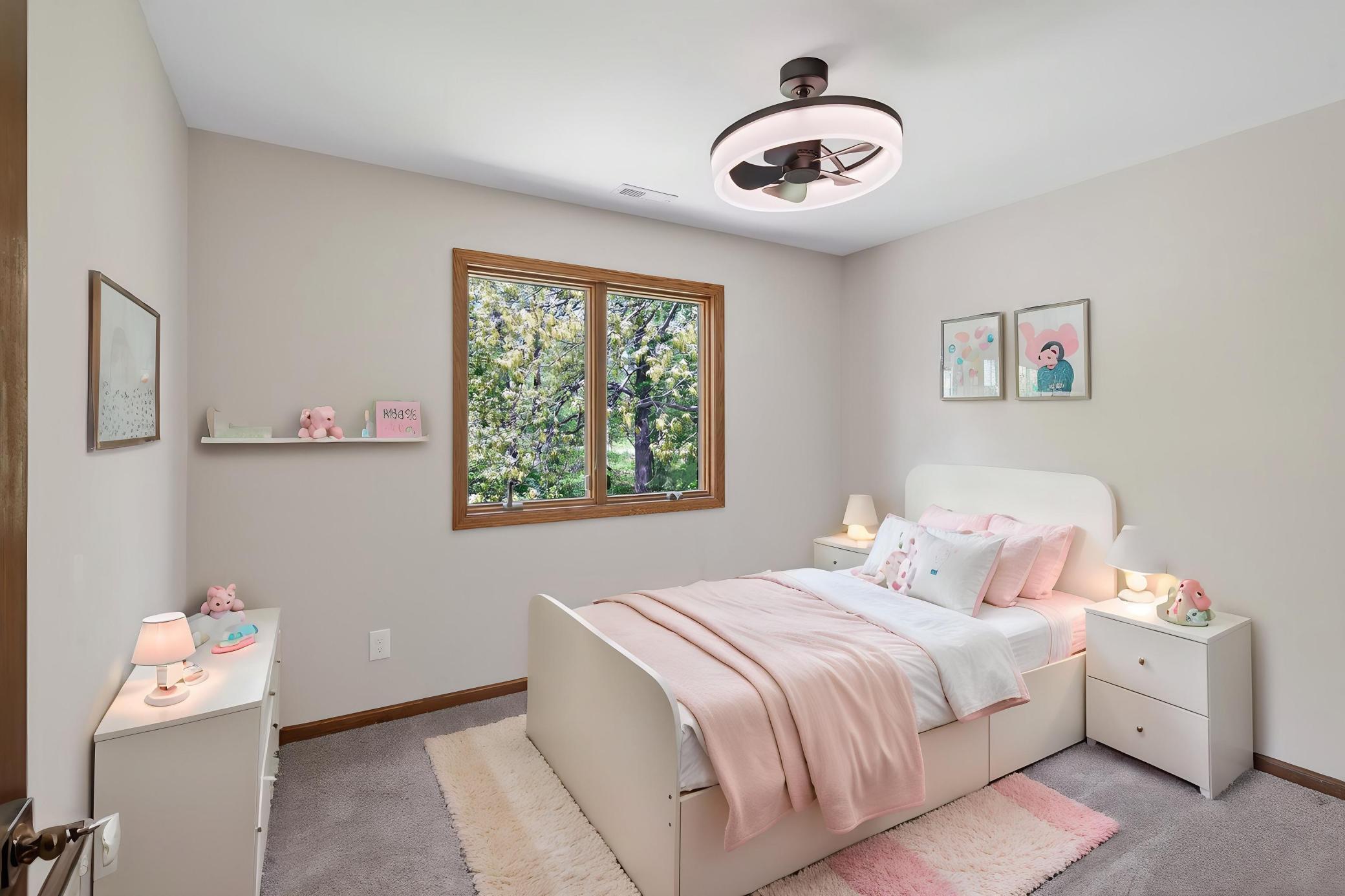 Virtually staged Bedroom 2