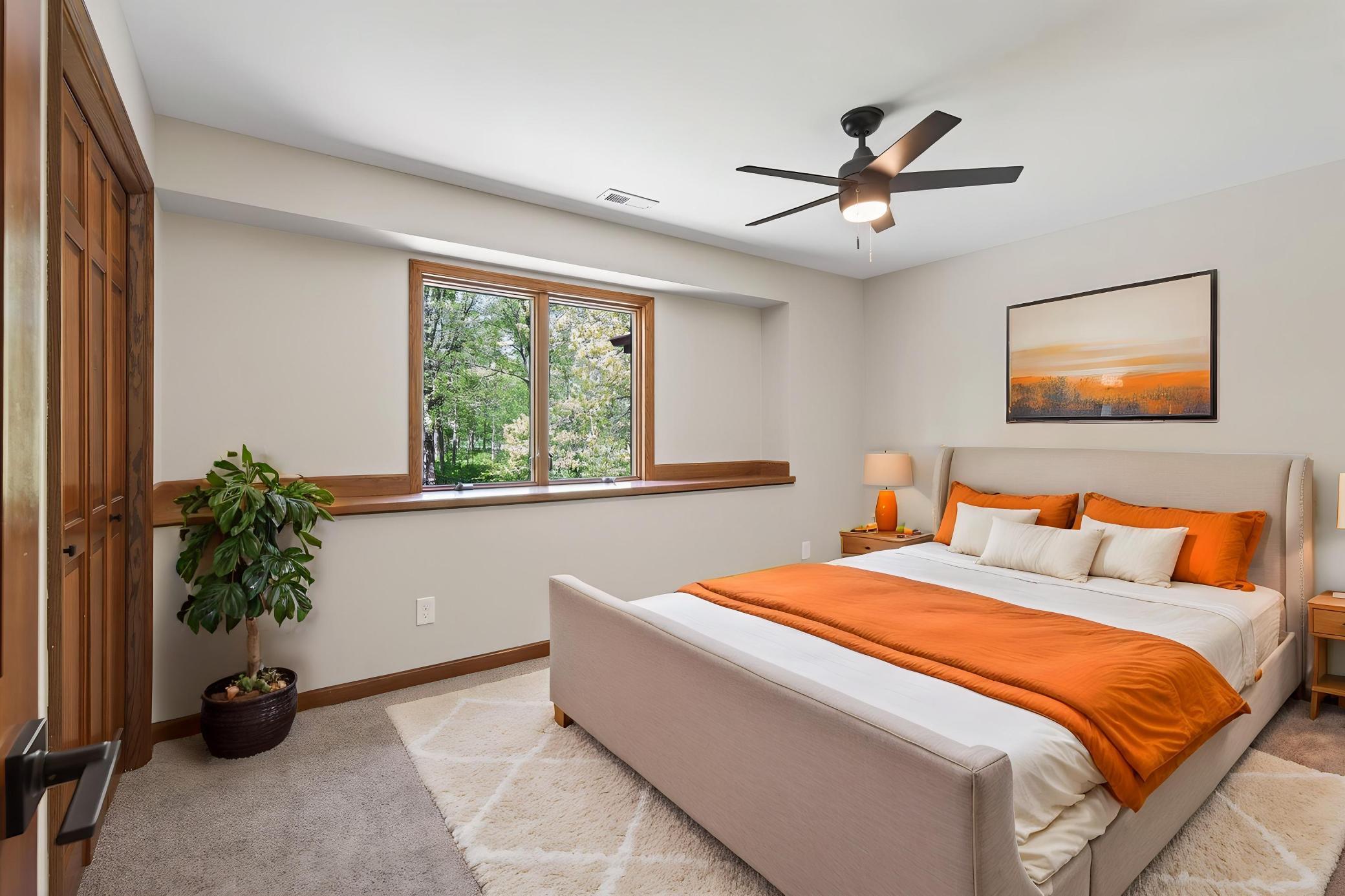 Virtually staged Bedroom 3