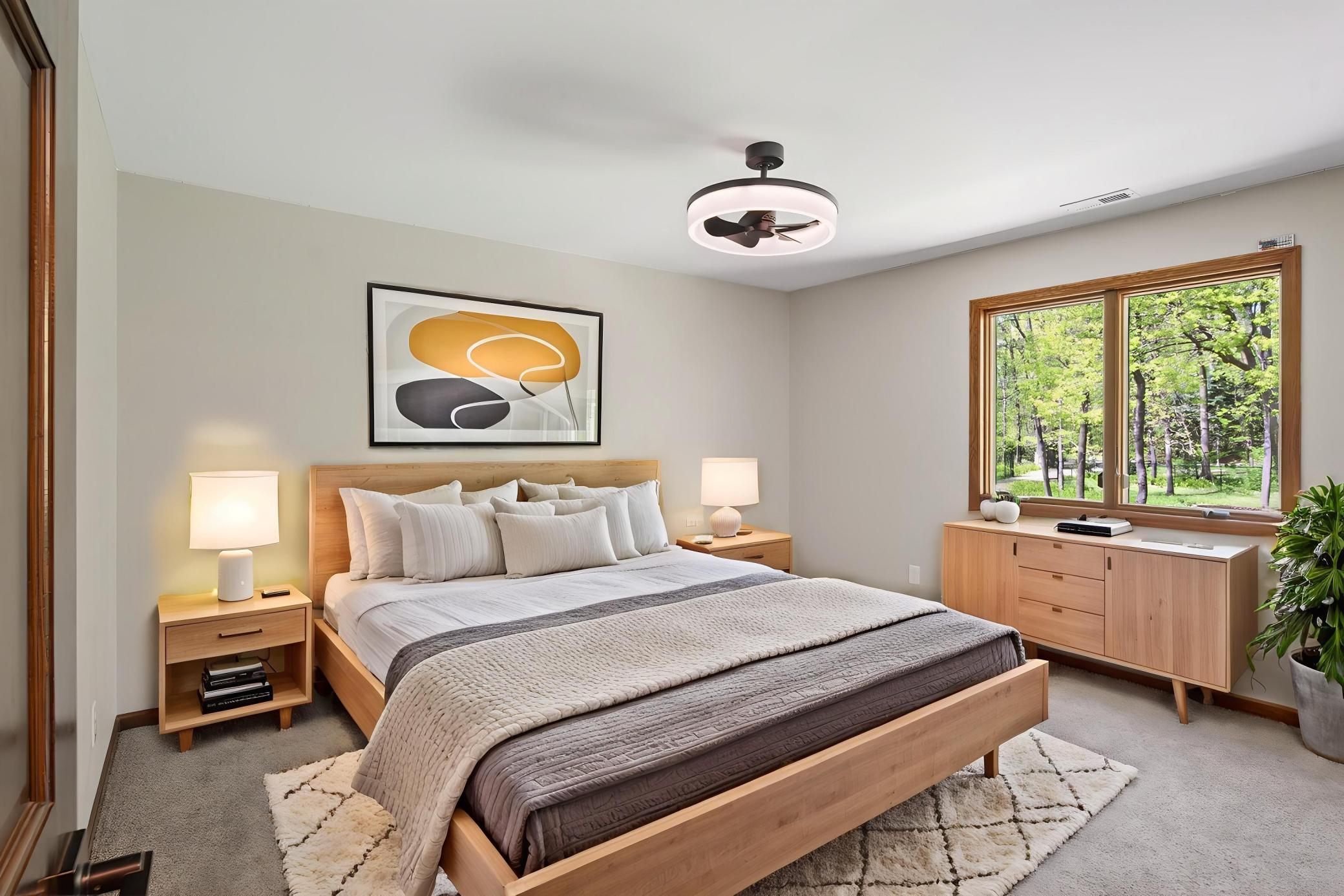 Virtually staged Bedroom 4