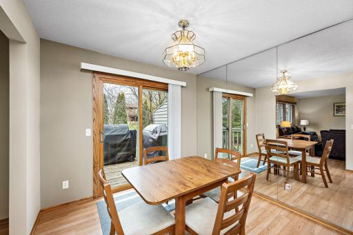 The dining room walks out to a deck area with great views!